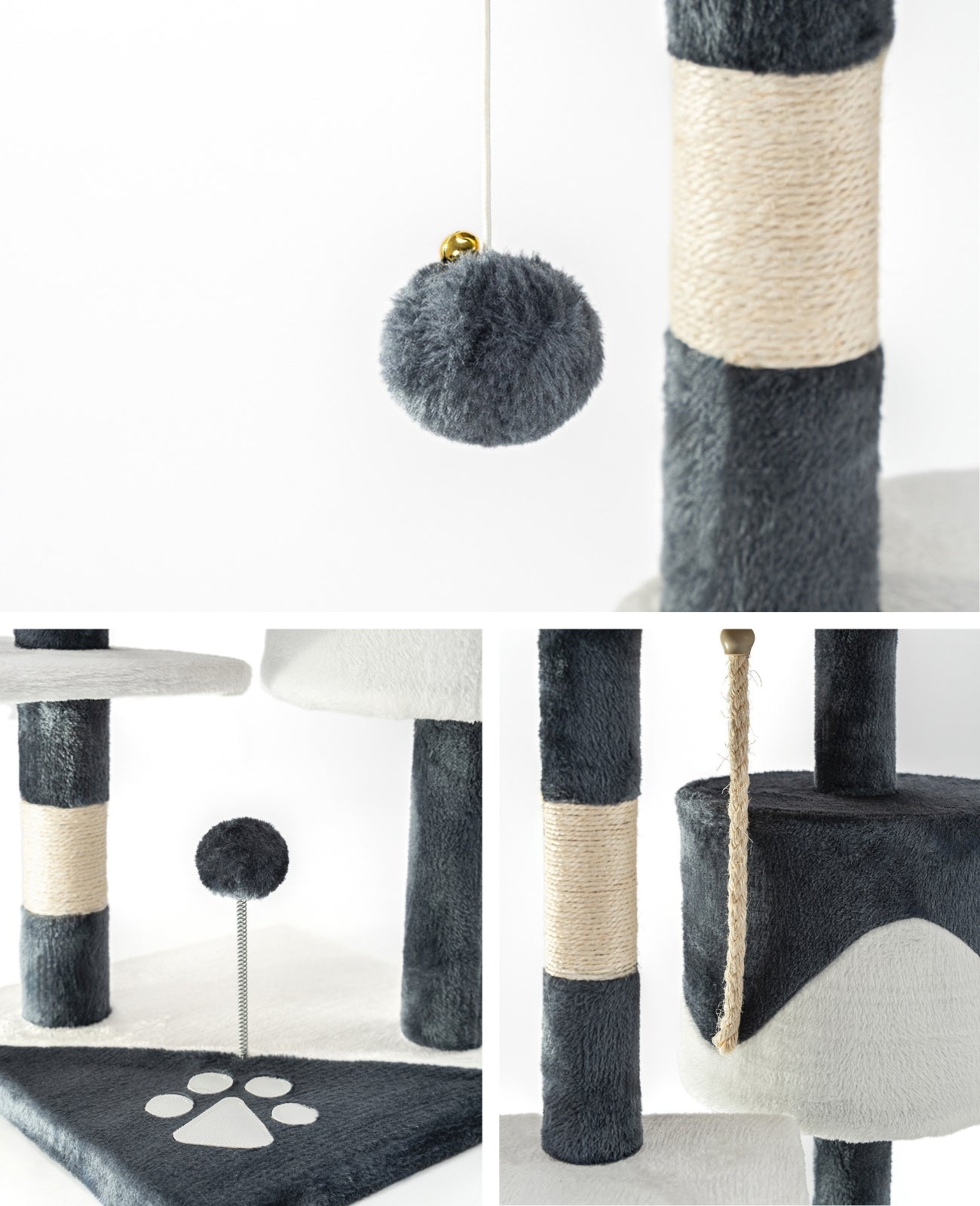 Altura del árbol para gatos 112 cm