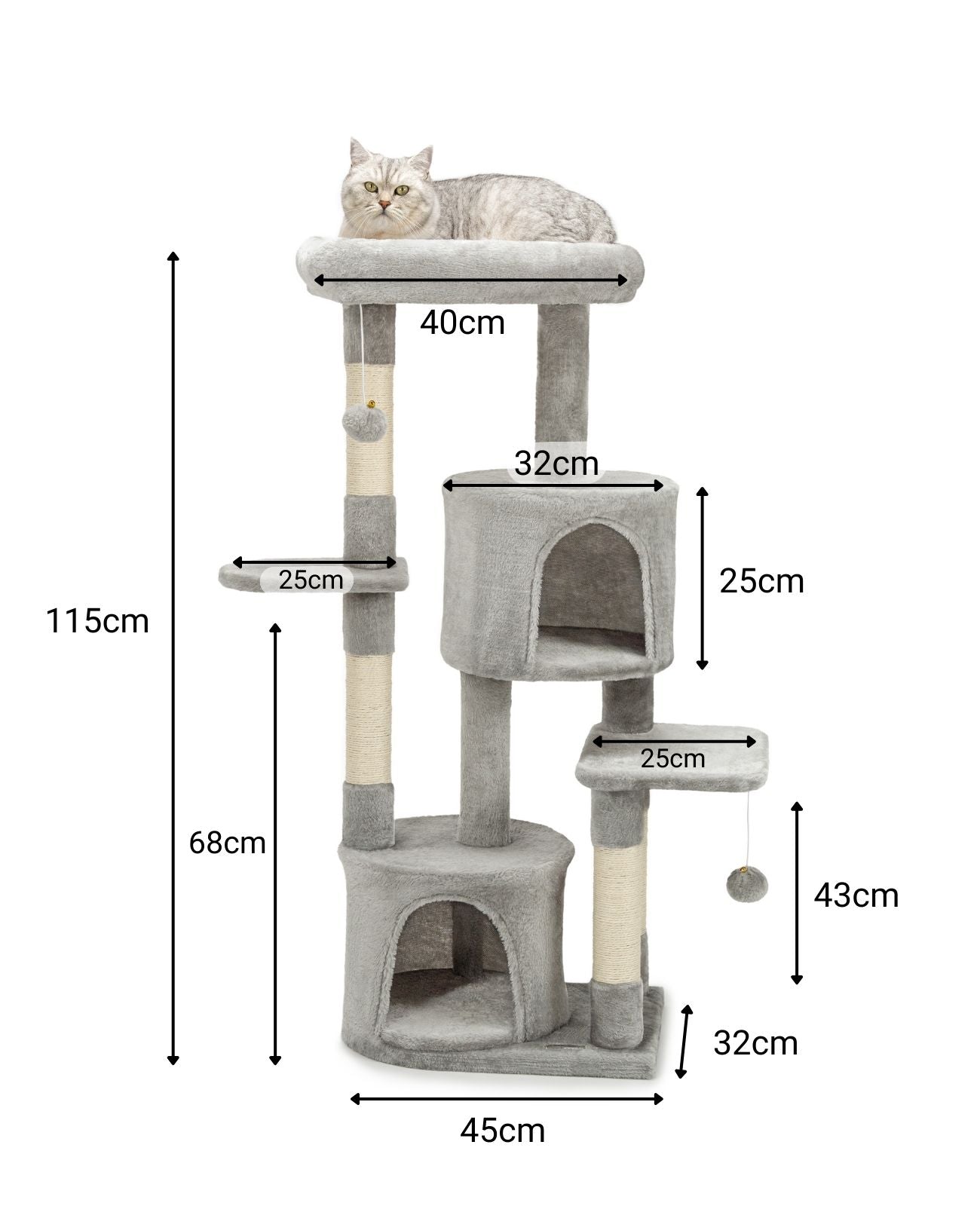 Poste rascador, 115 cm