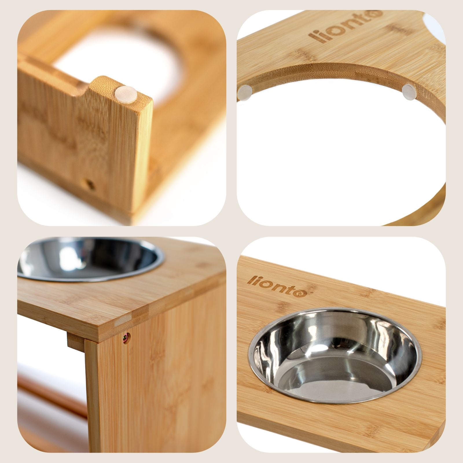 Estación de alimentación de bambú elevada