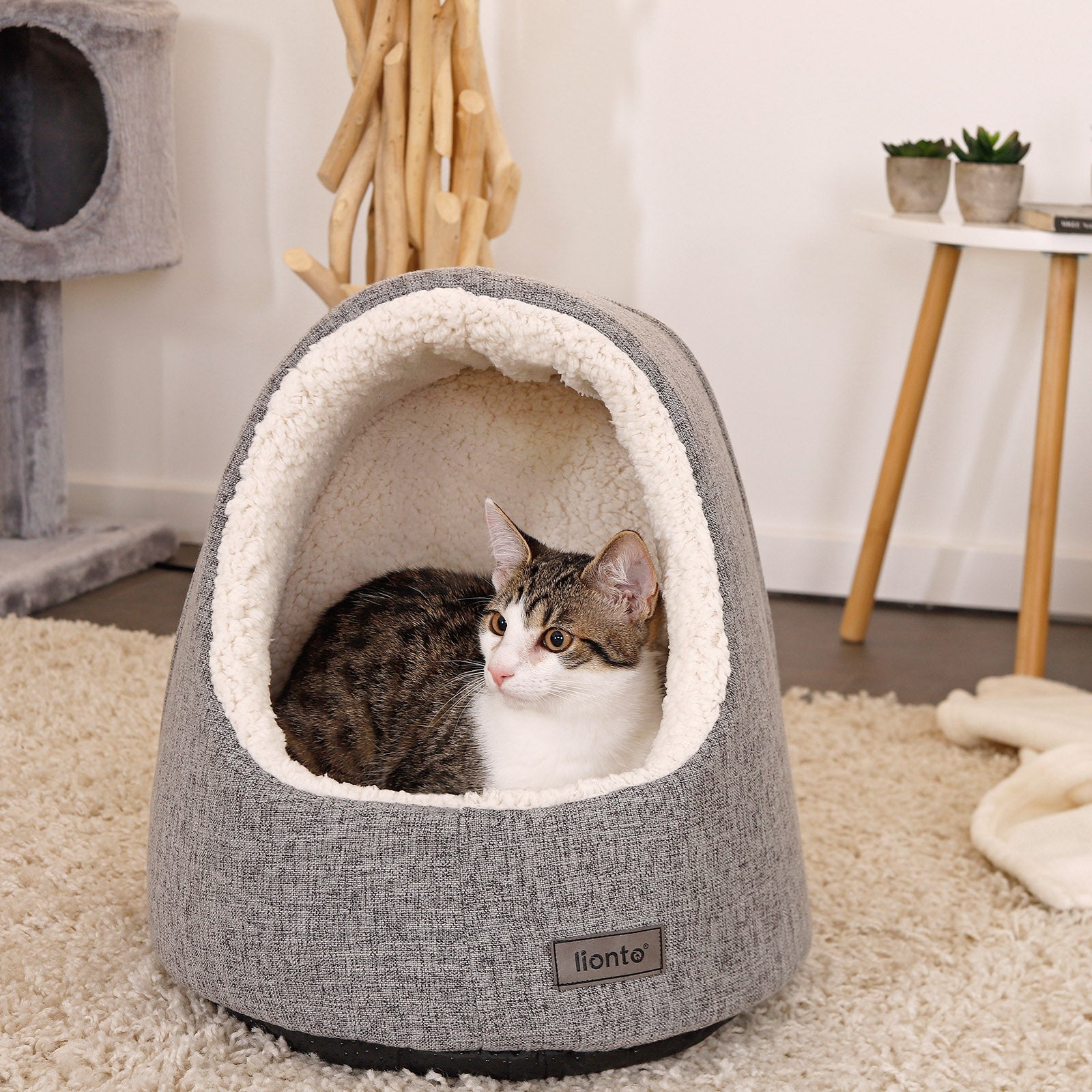 Cueva para gatos con cojín reversible