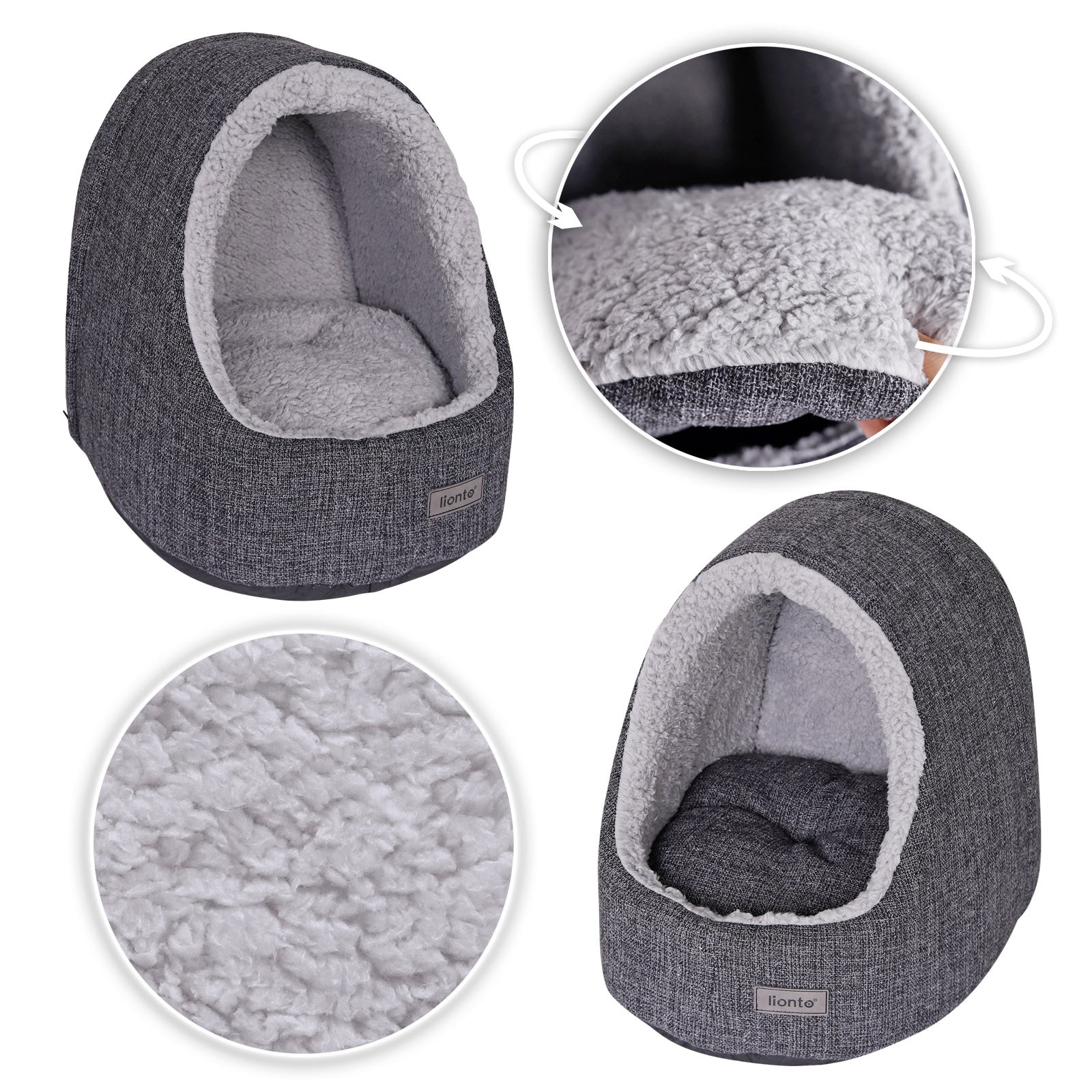 Cueva para gatos con cojín reversible