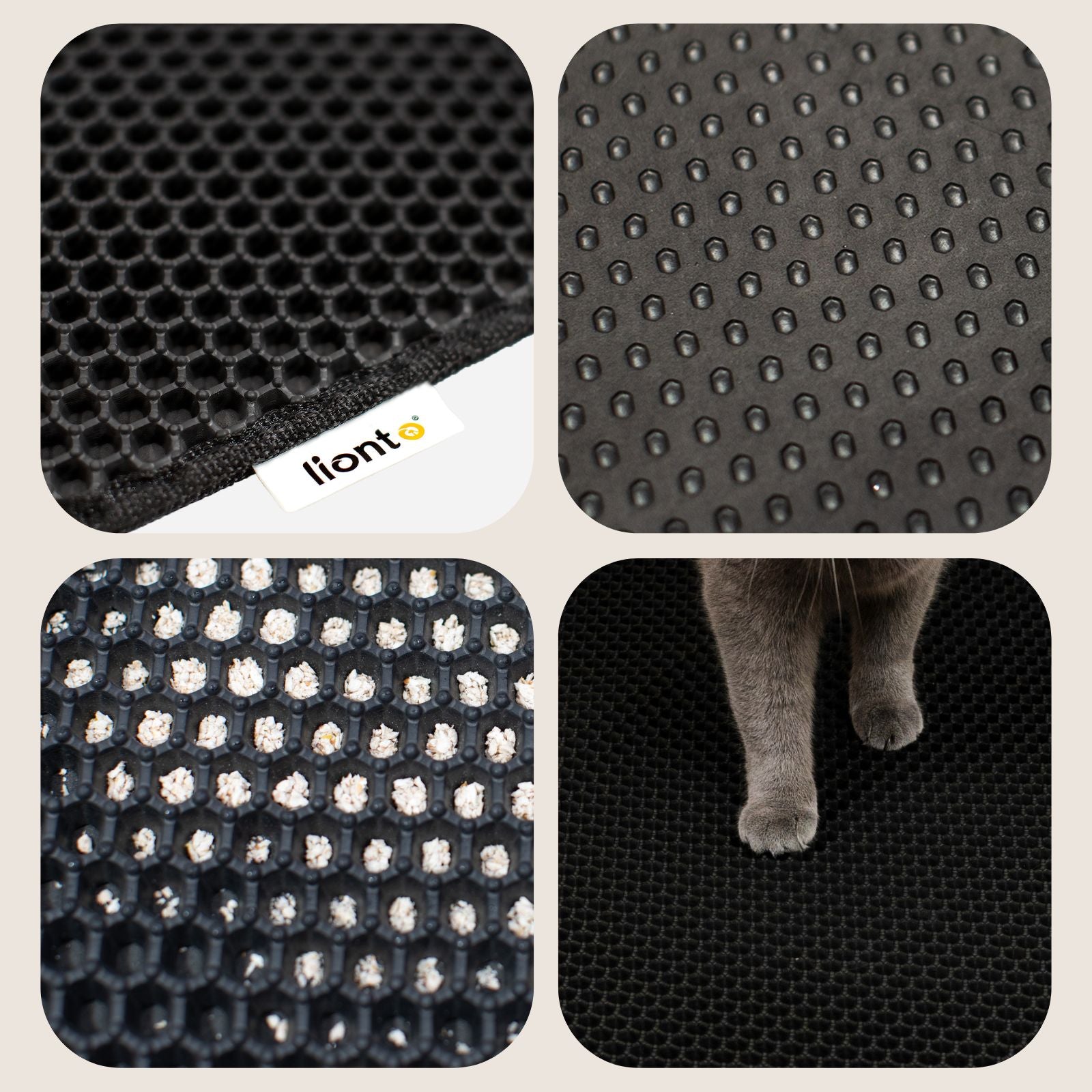 Estera de arena para gatos de doble capa