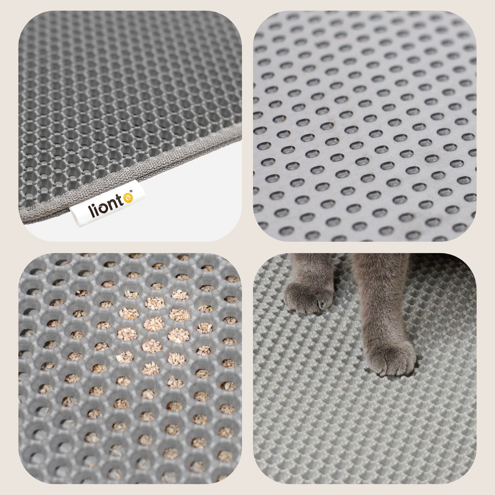 Estera de arena para gatos de doble capa