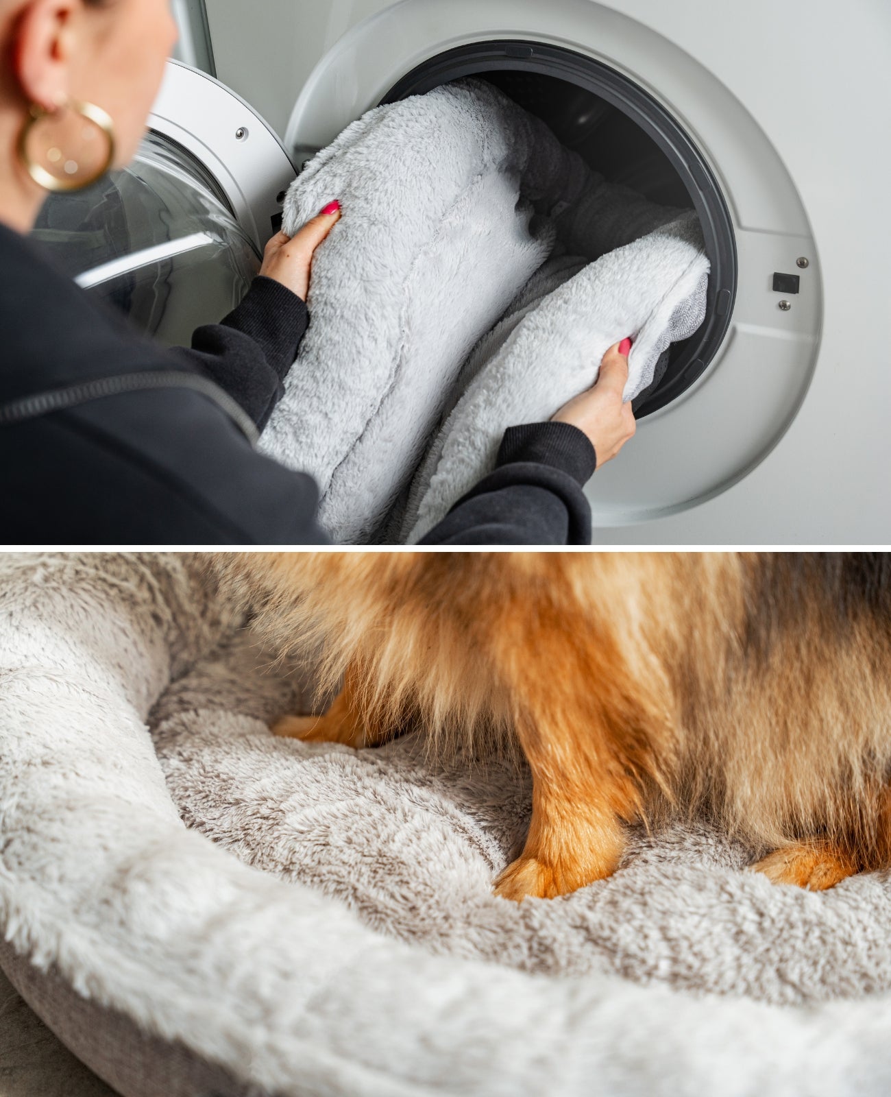 Cama para perros redonda con forma de donut