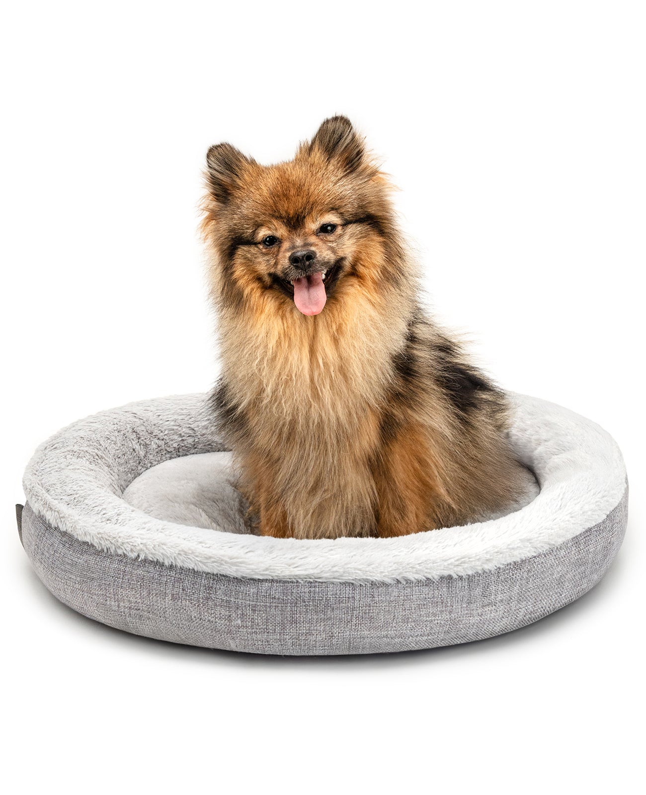 Cama para perros redonda con forma de donut