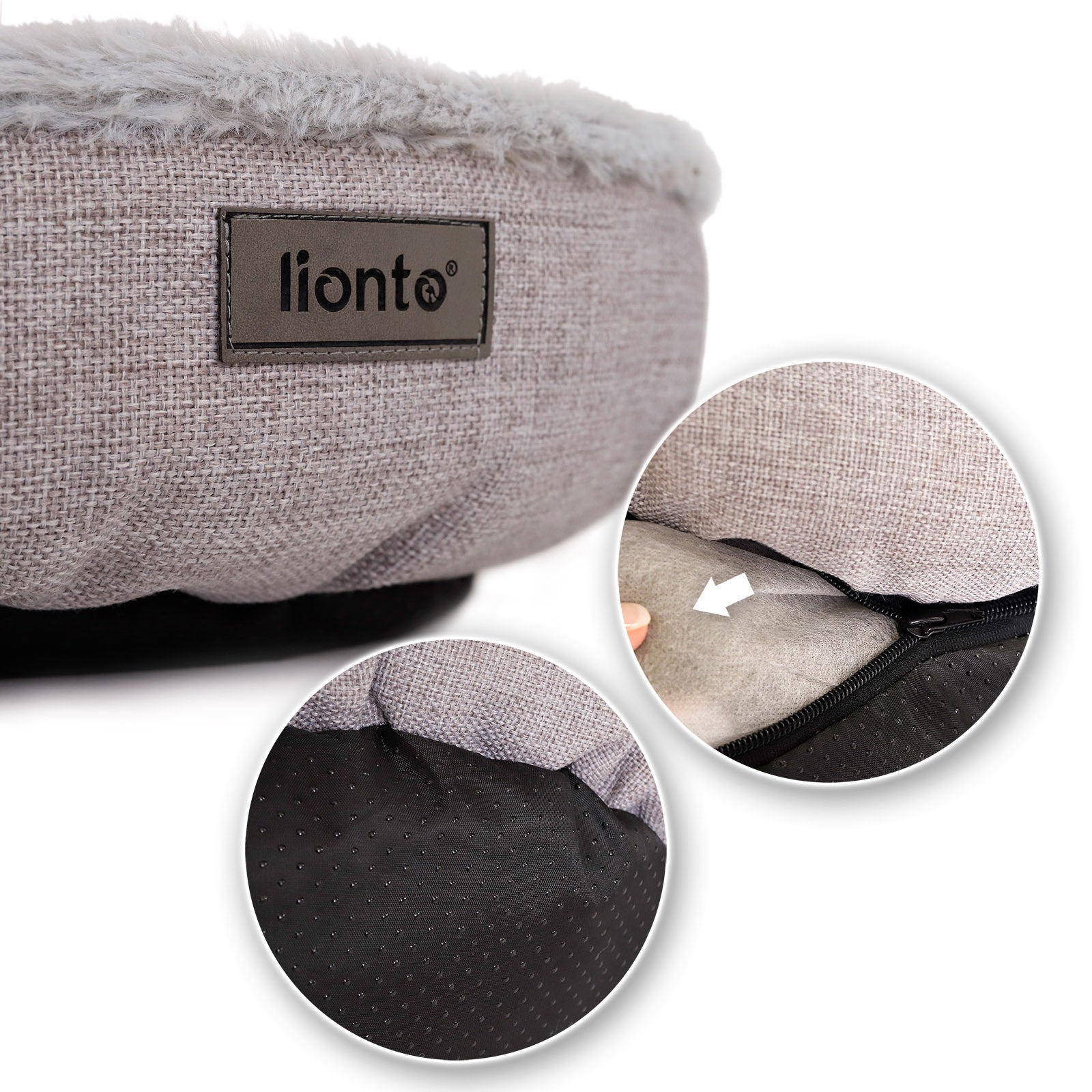 Cama para gatos con forma de donut de felpa