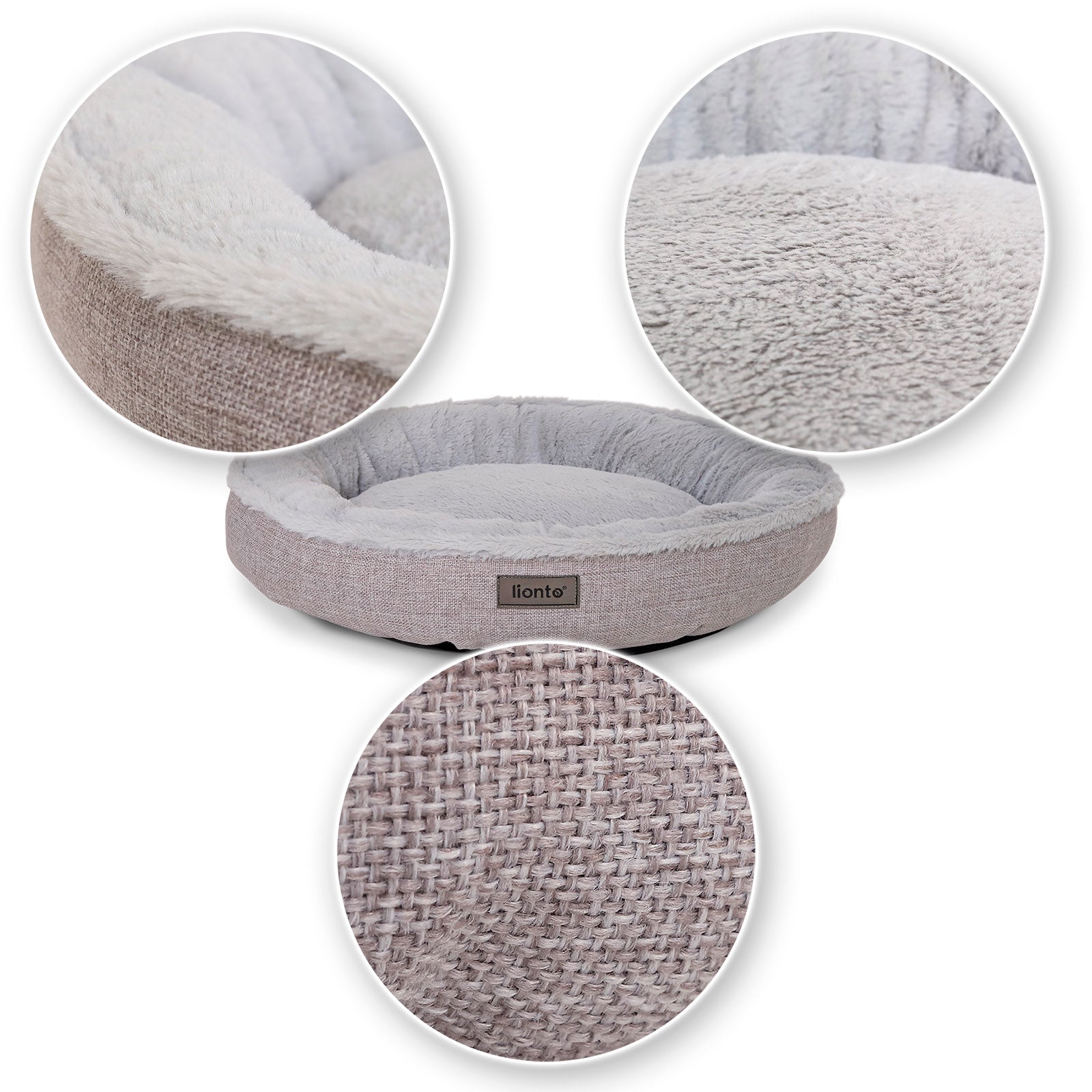 Cama para gatos con forma de donut de felpa