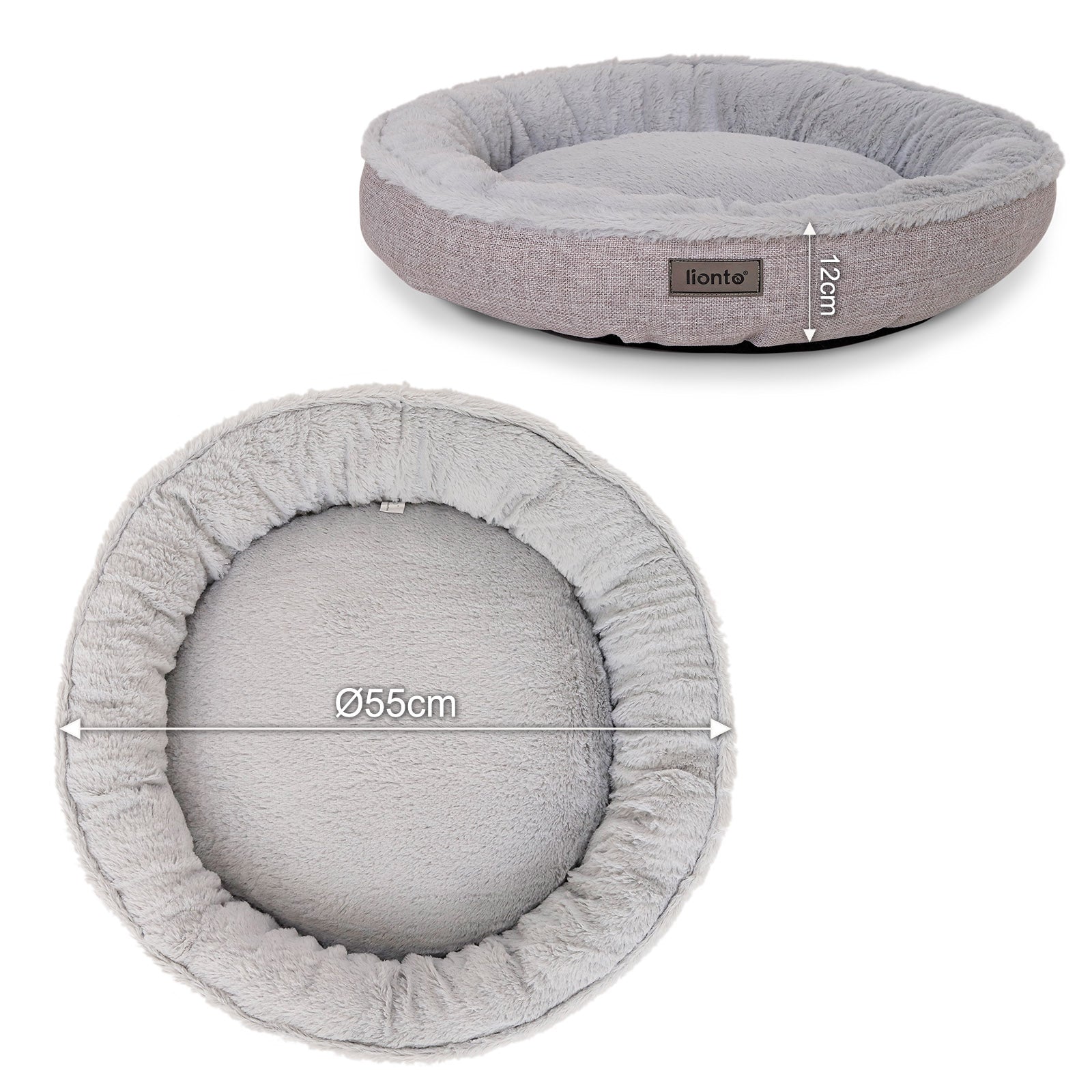 Cama para gatos con forma de donut de felpa