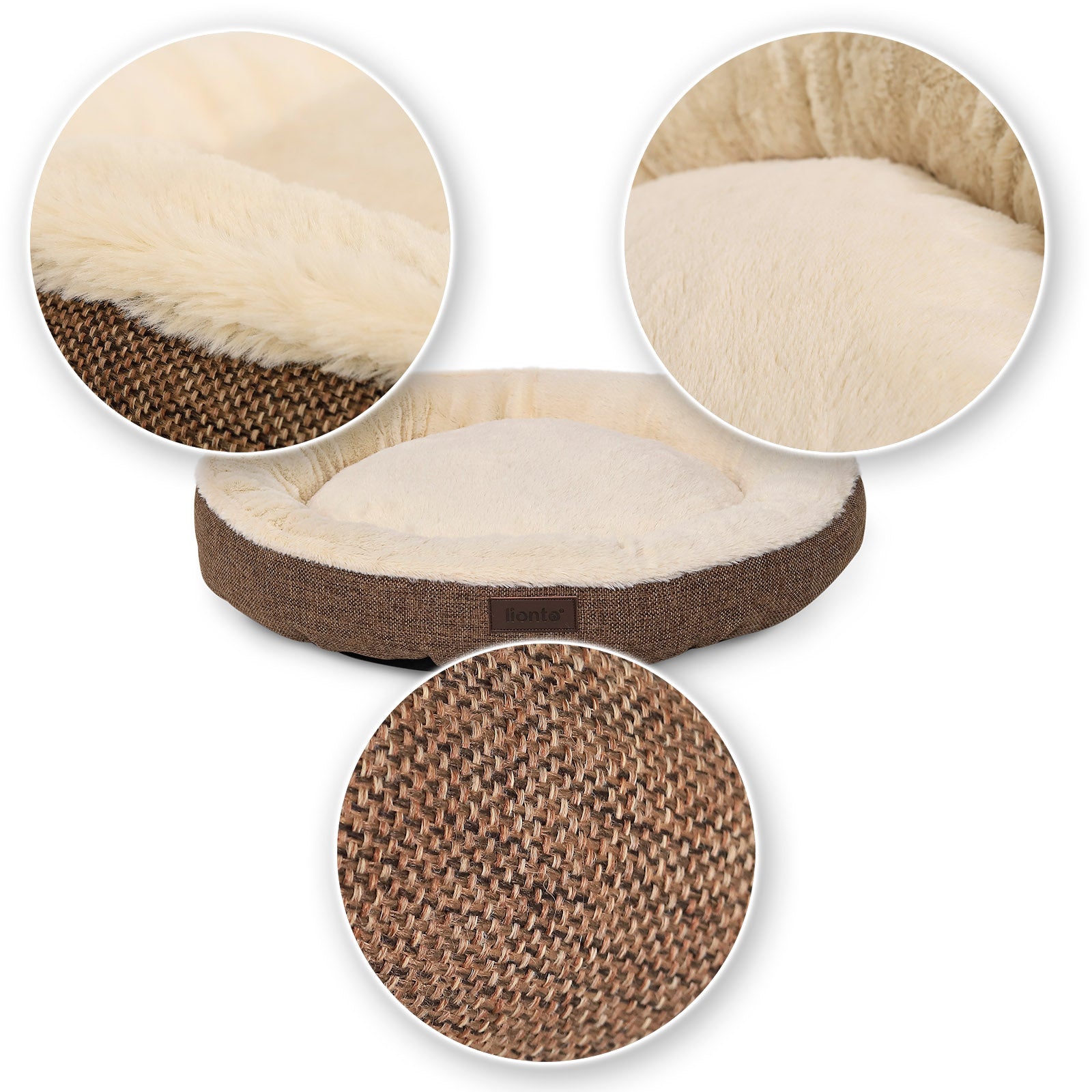 Cama para gatos con forma de donut de felpa
