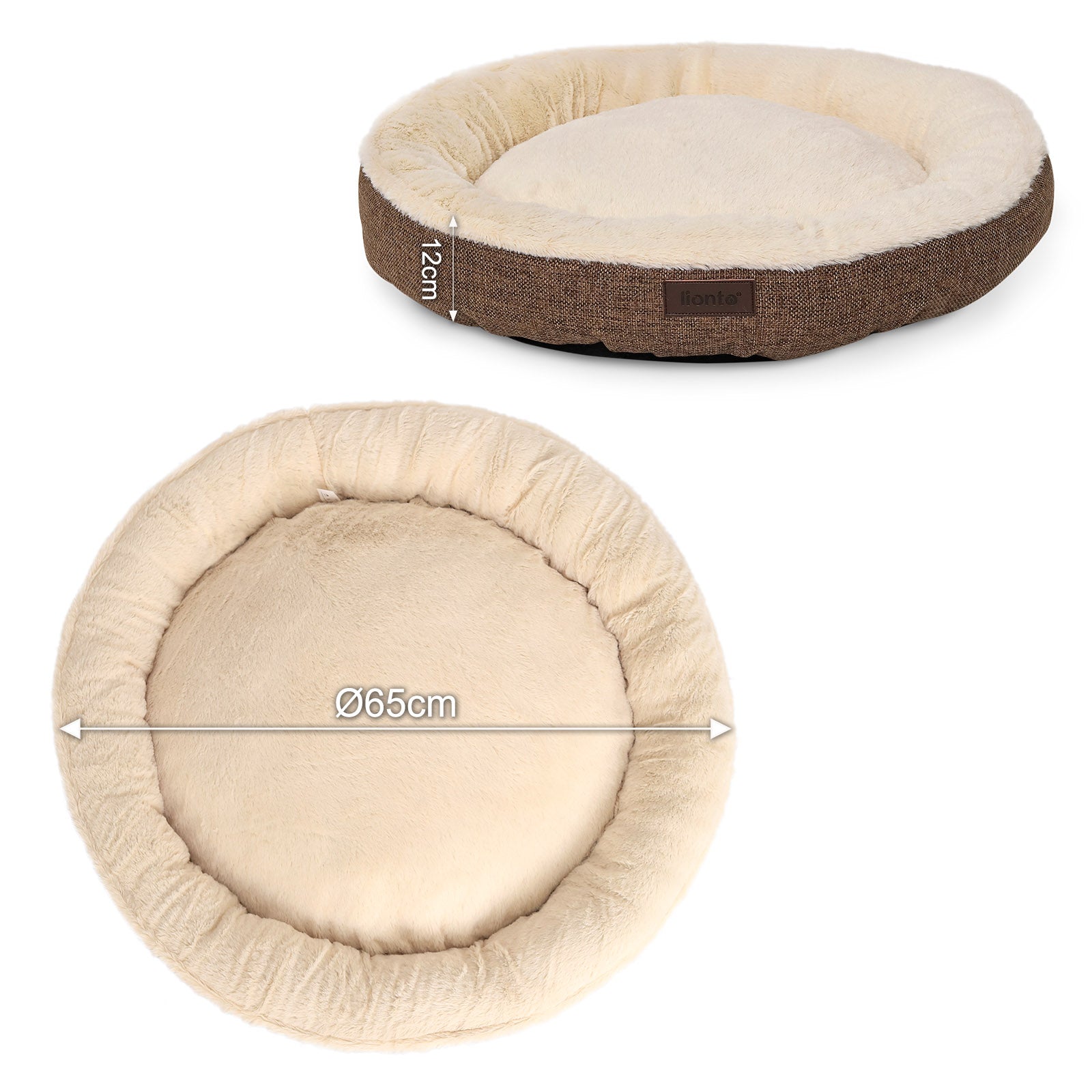 Cama para gatos con forma de donut de felpa