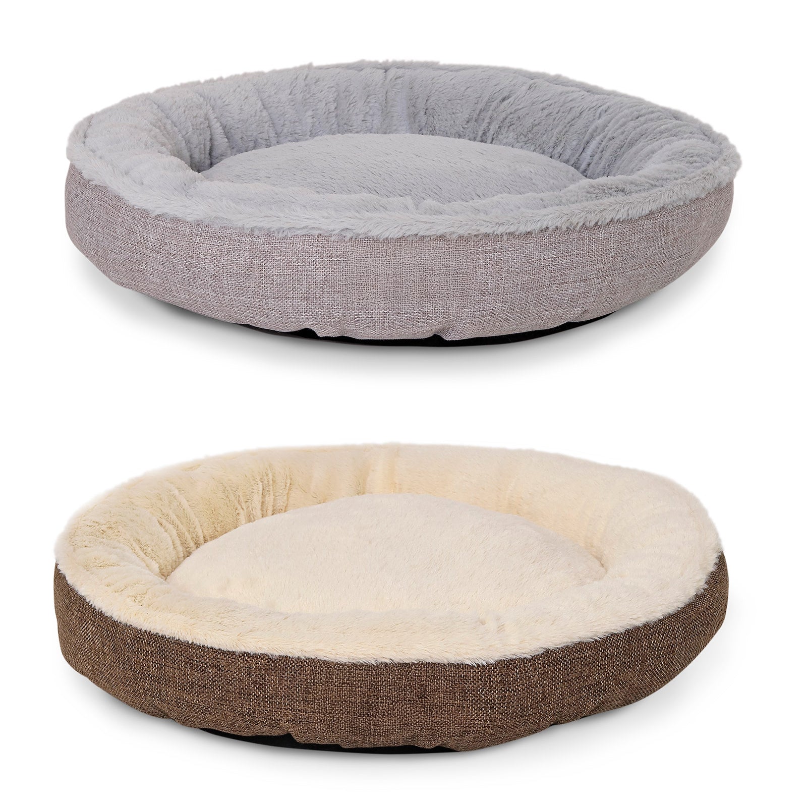 Cama para gatos con forma de donut de felpa