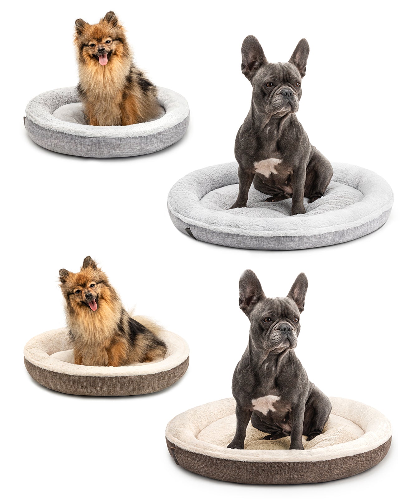 Cama para perros redonda con forma de donut