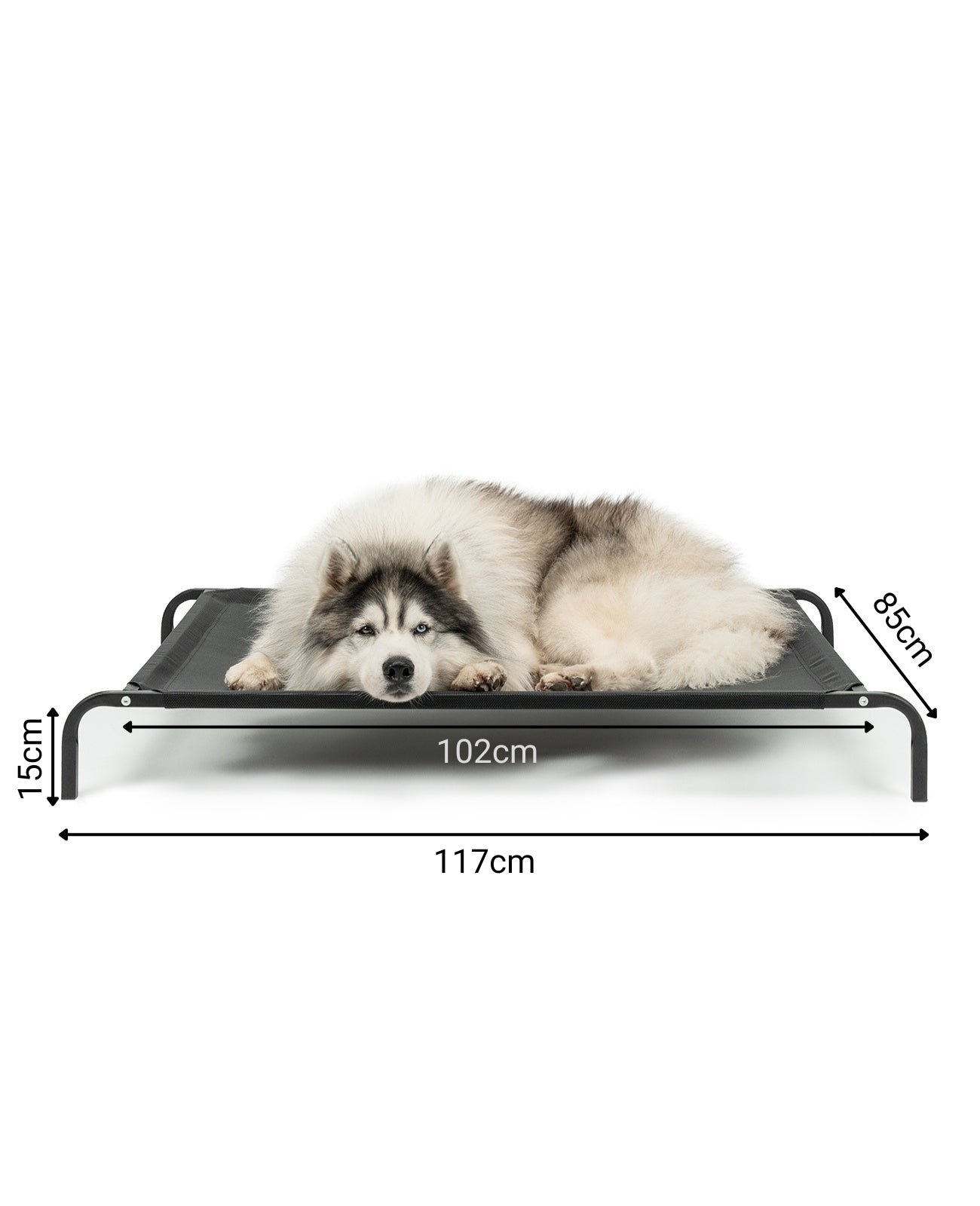 Tumbona elevada para perros para casa y jardín