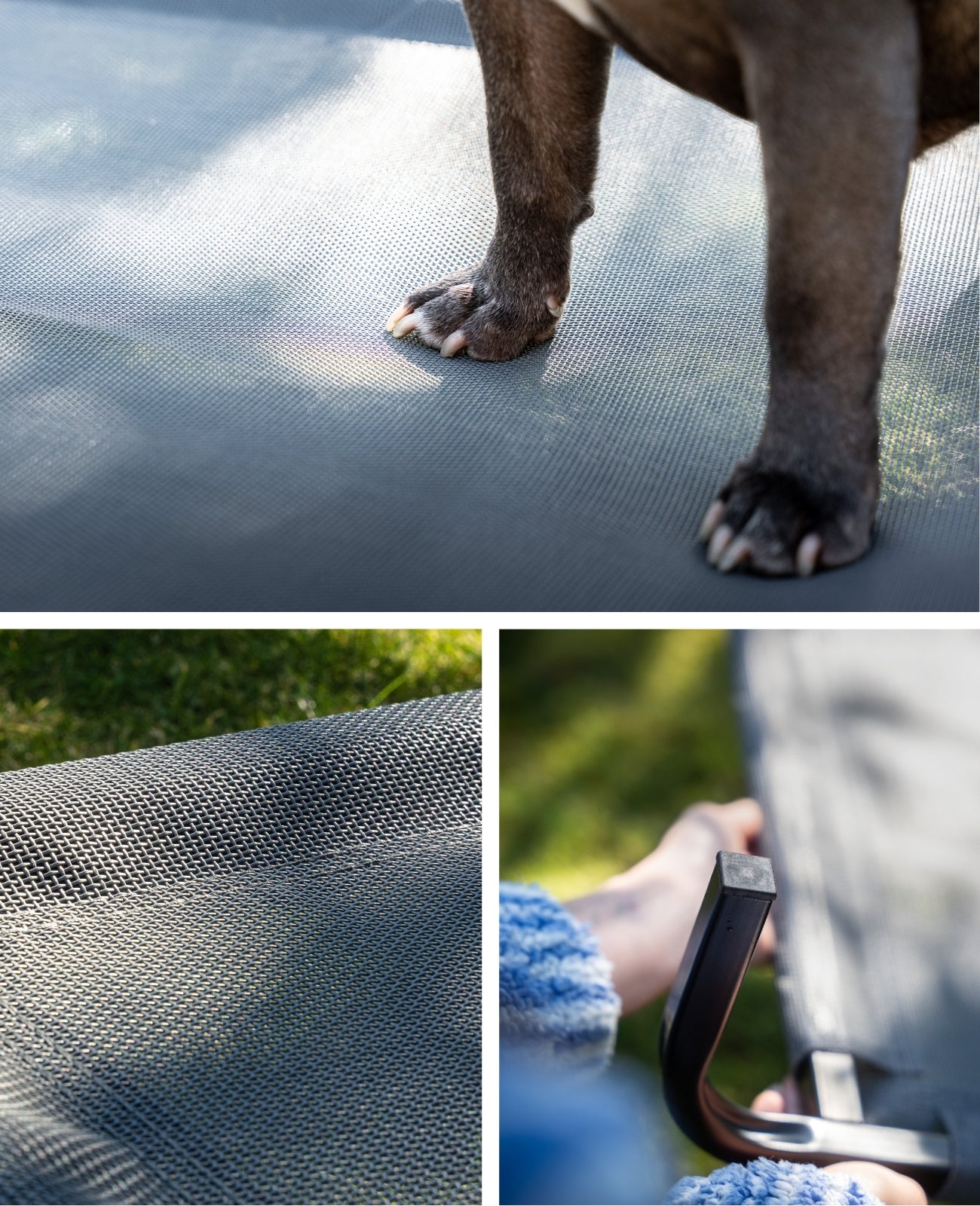 Tumbona elevada para perros para casa y jardín