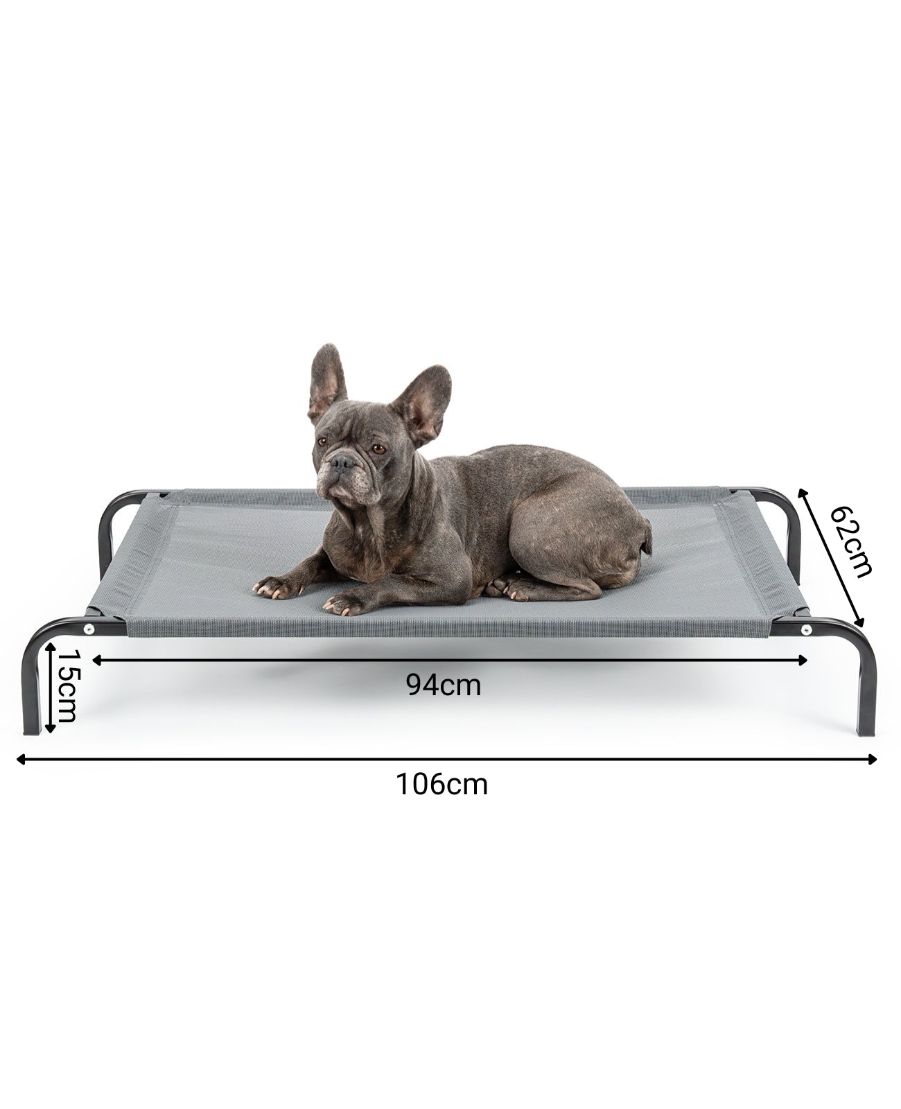 Tumbona elevada para perros para casa y jardín