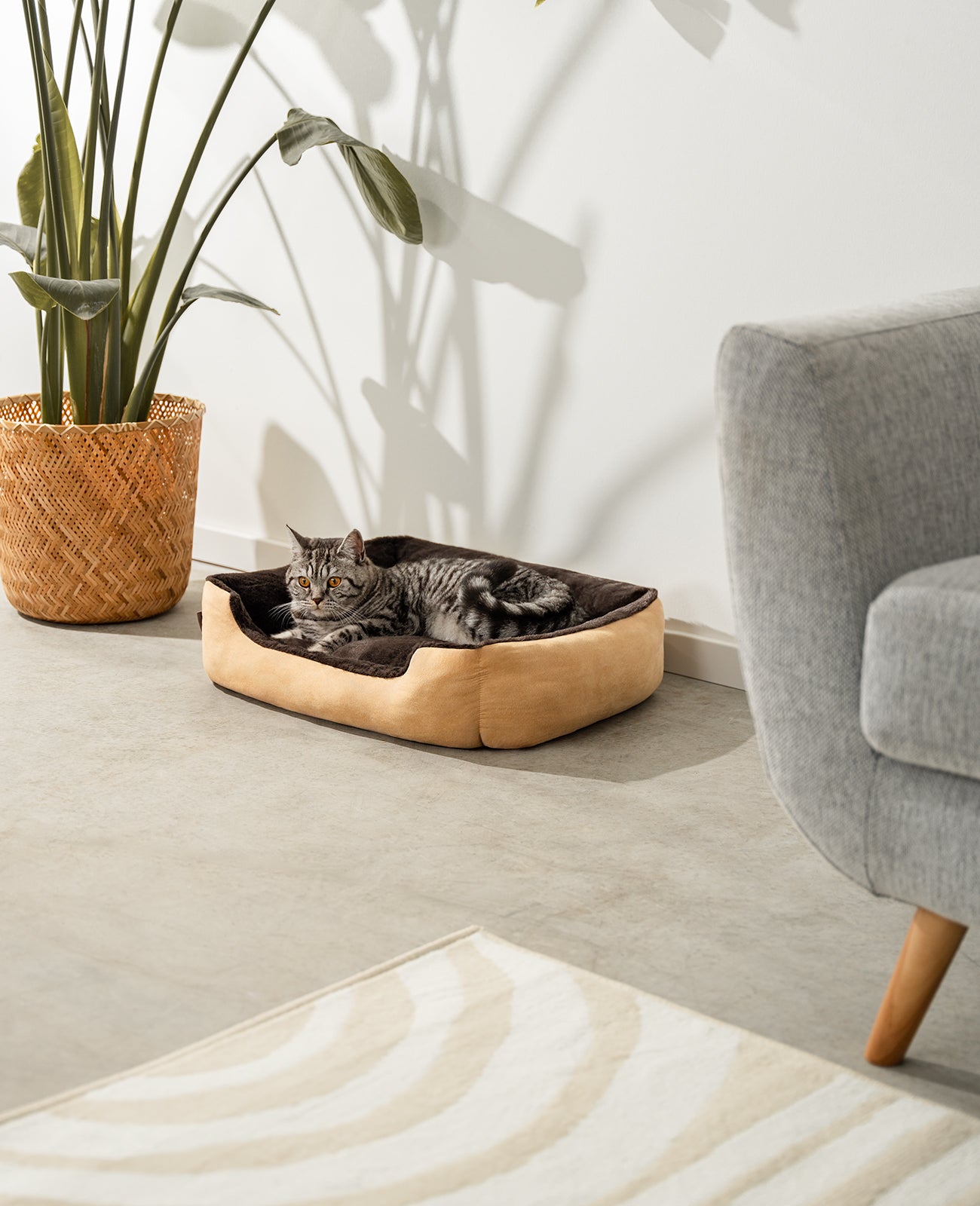 Cama para gatos con cojín reversible