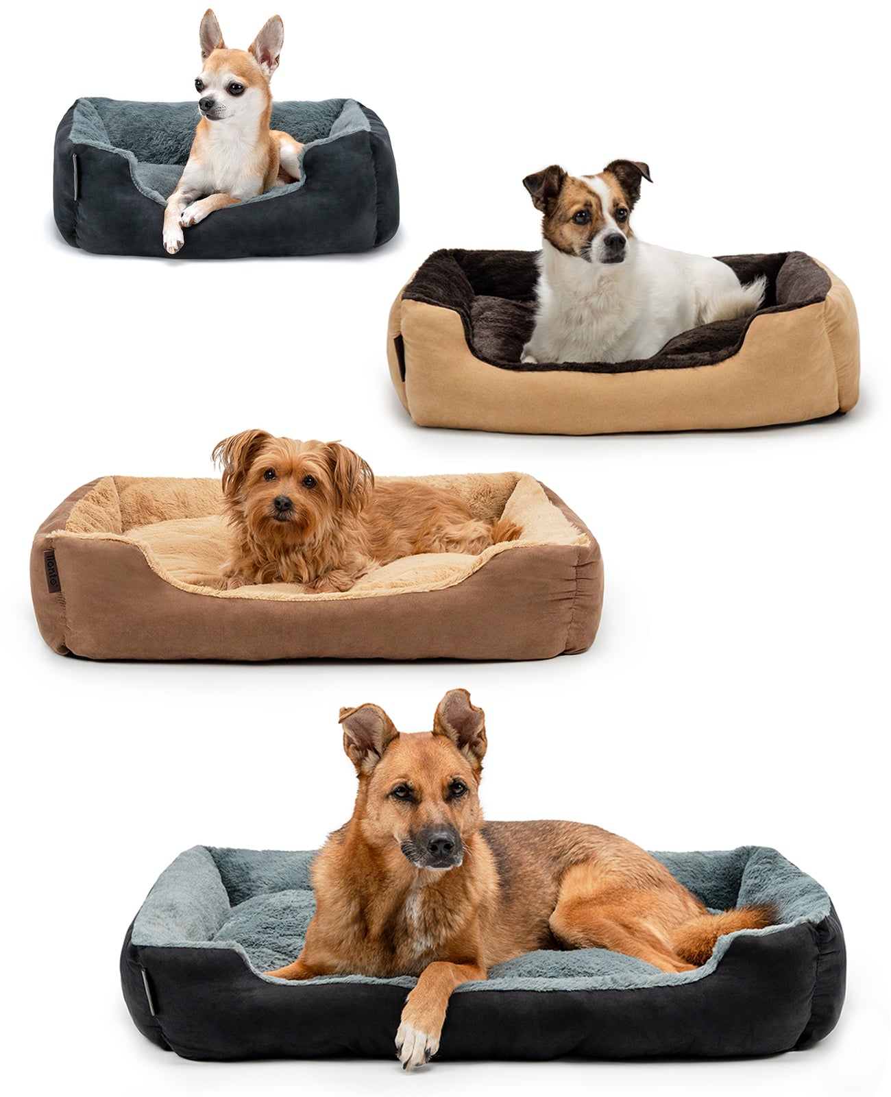 Cama para perros con cojín reversible