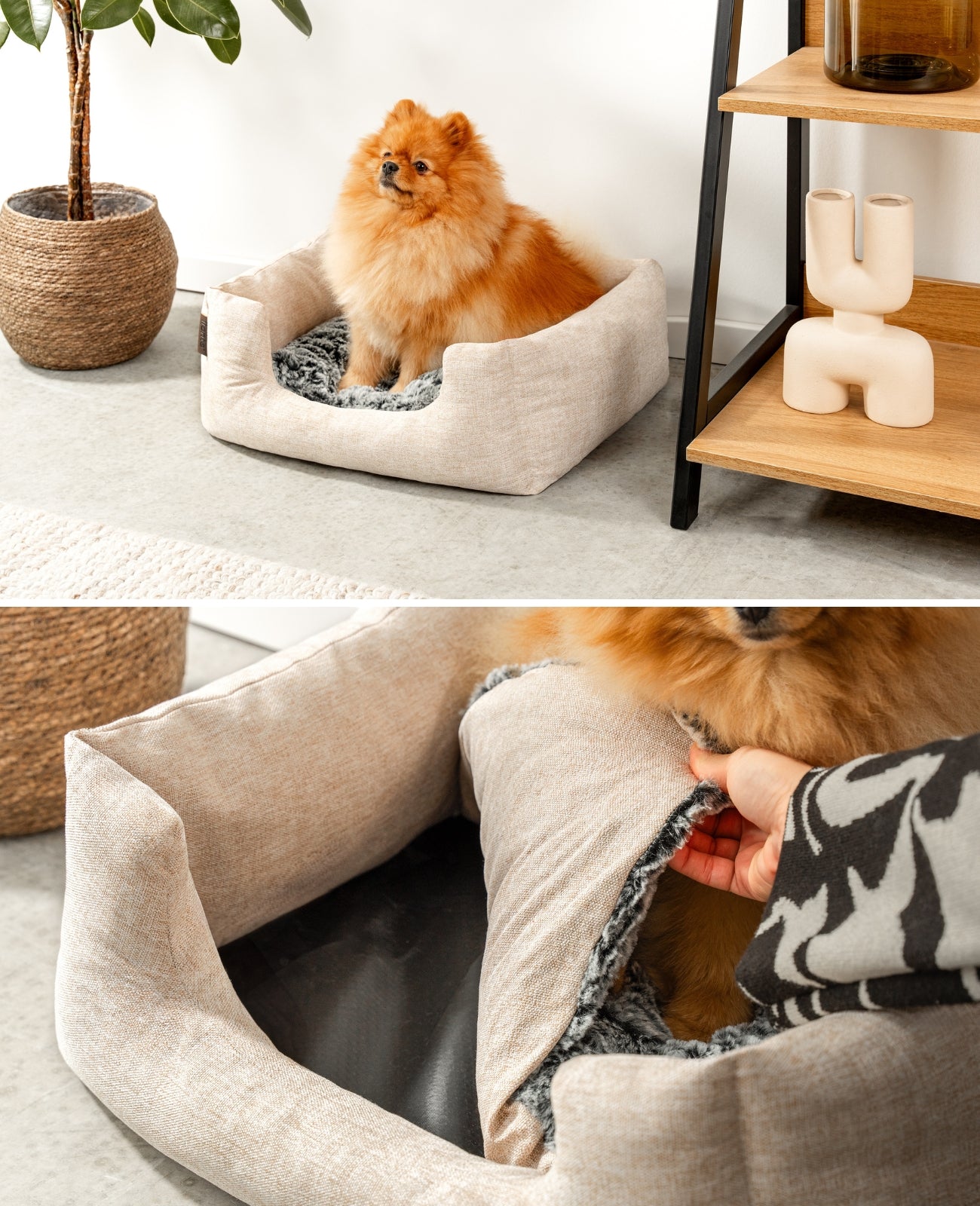 Cama para perros con cojín reversible