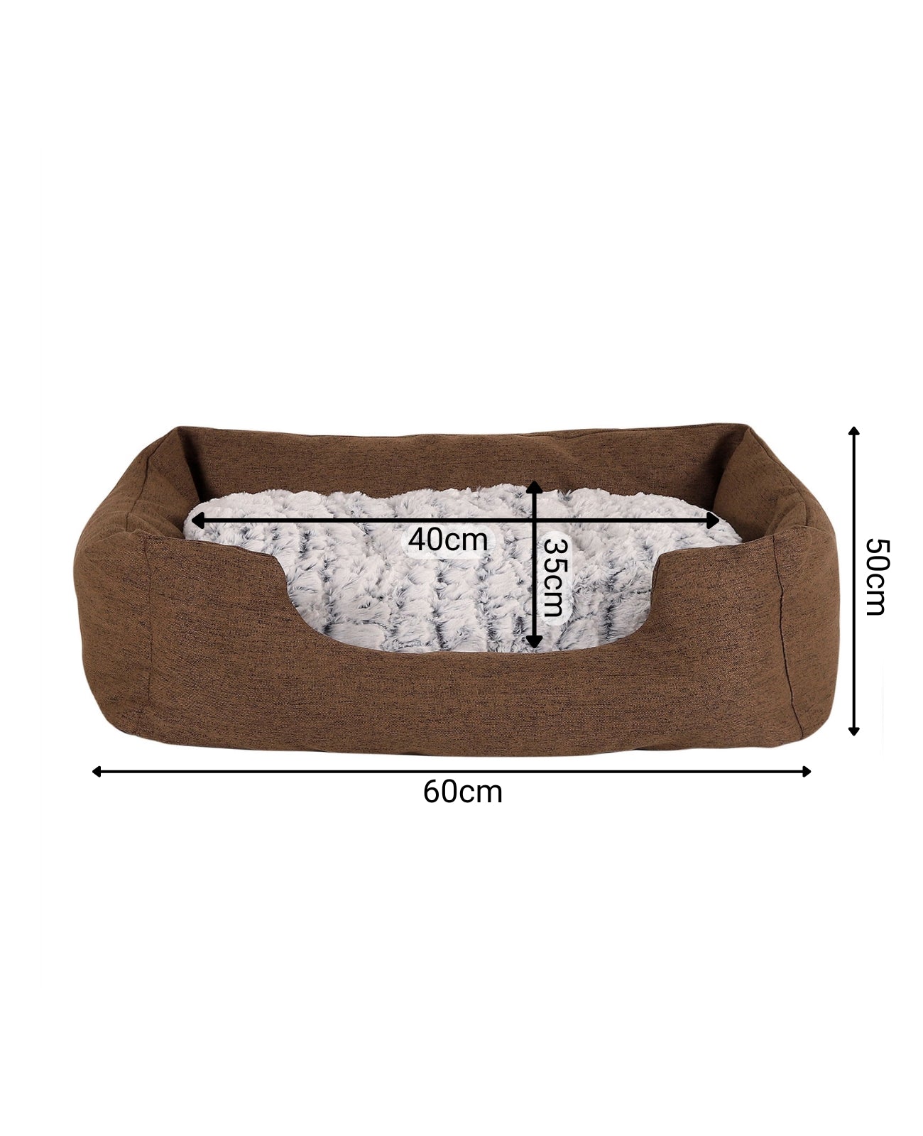 Cama para gatos con cojín reversible y tejido exterior moteado