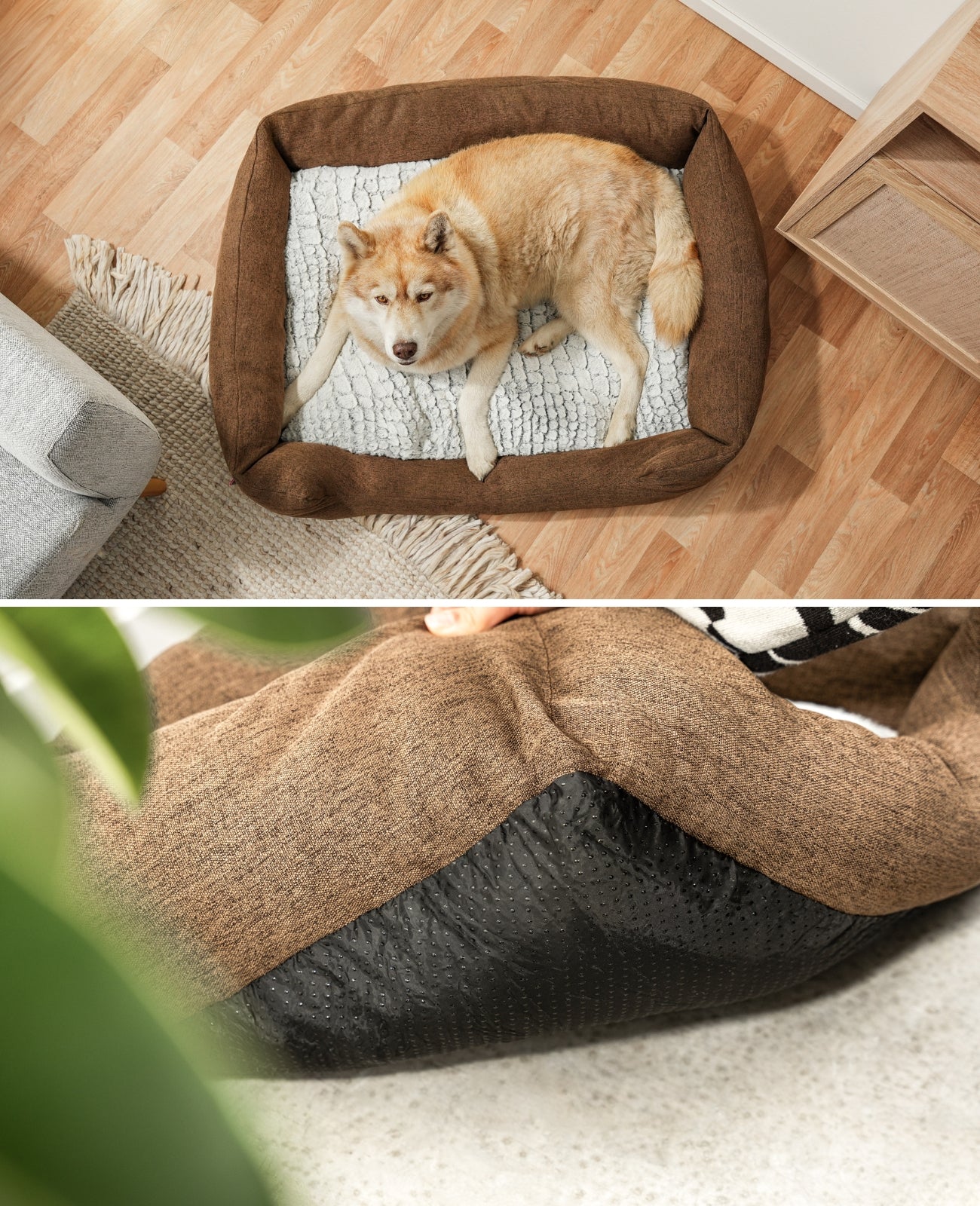 Cama para perros con cojín reversible