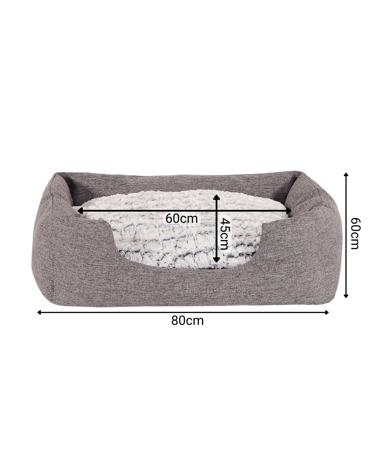 Cama para gatos con cojín reversible y tejido exterior moteado