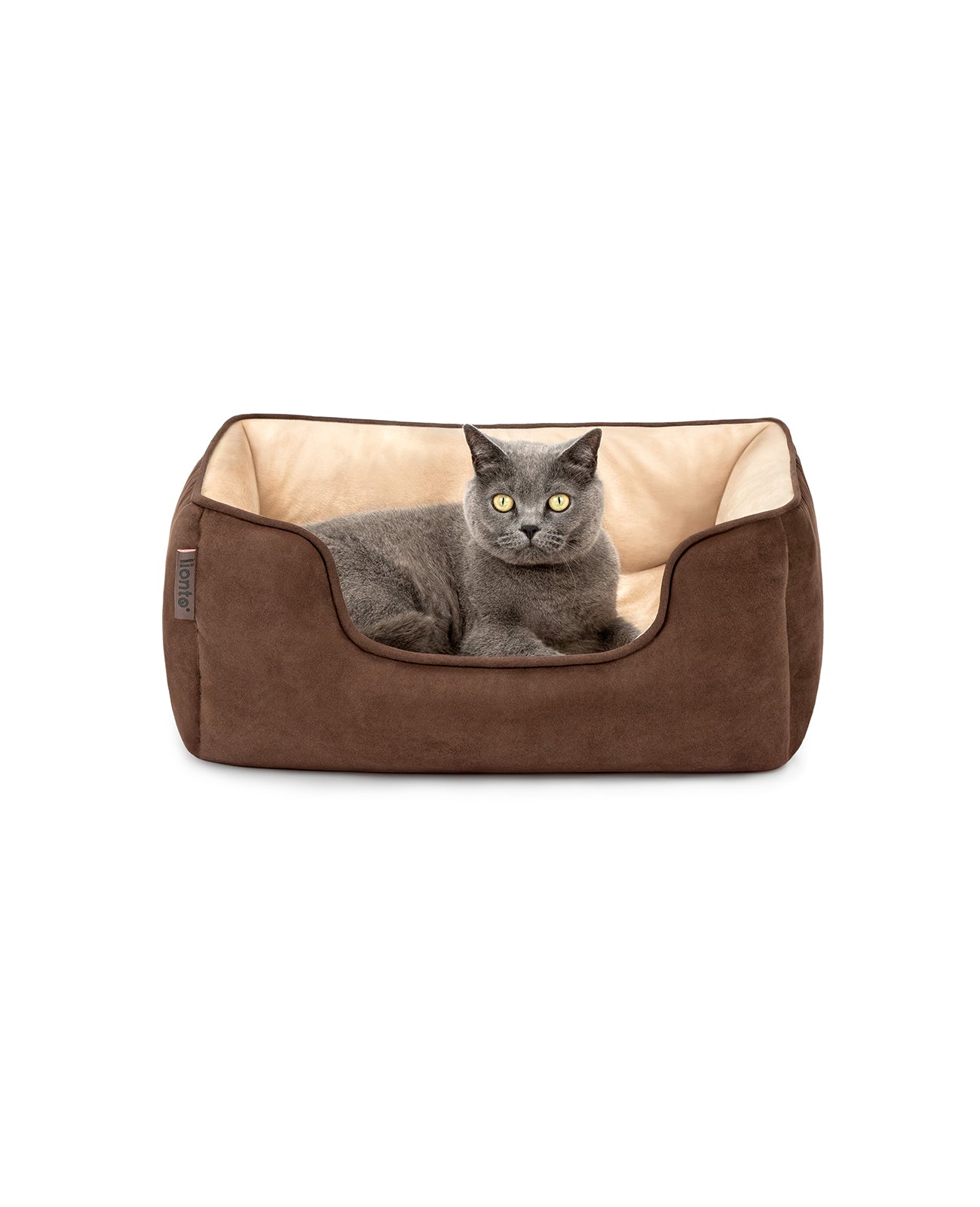 Cama para gatos 2 en 1 con aspecto de ante