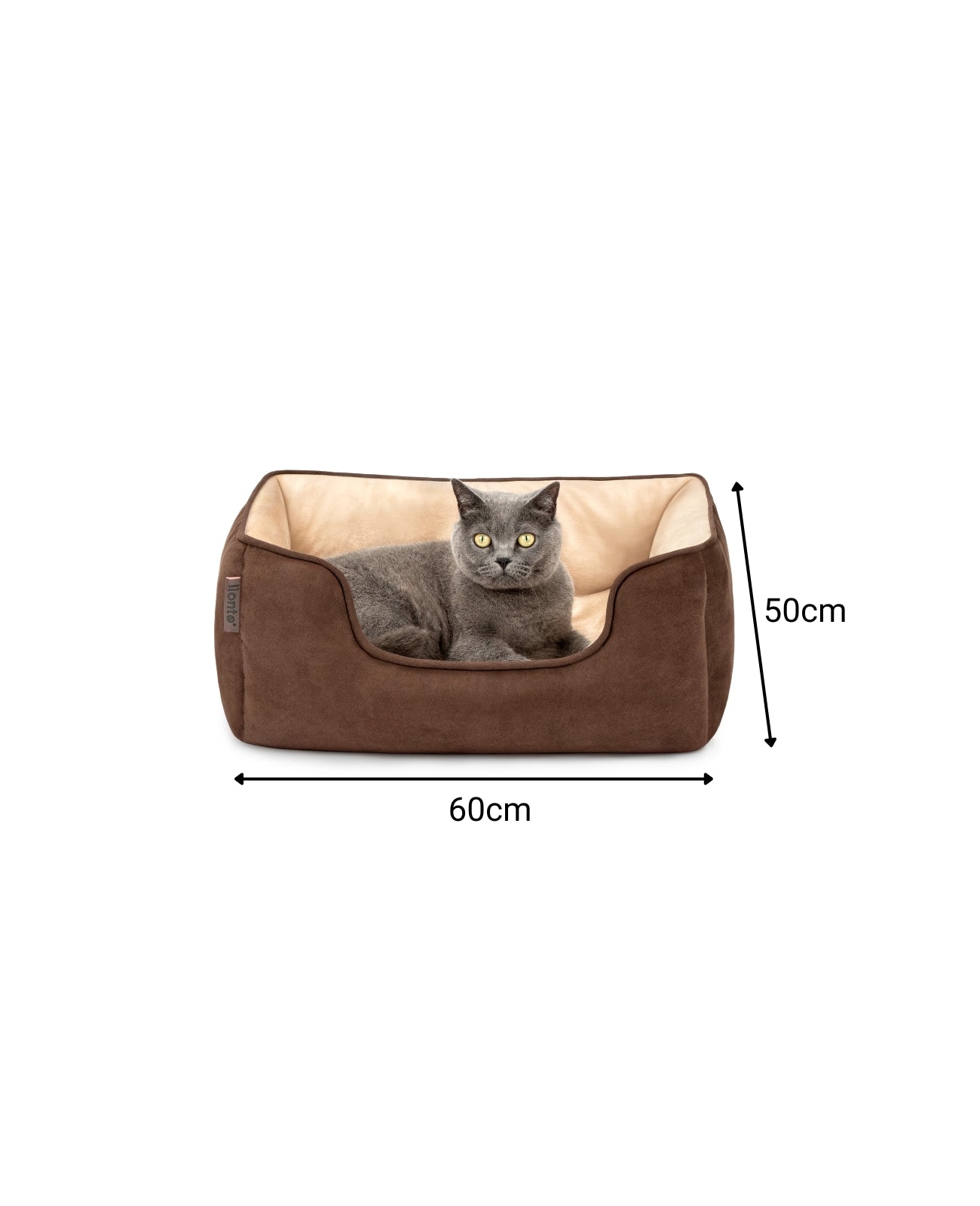 Cama para gatos 2 en 1 con aspecto de ante