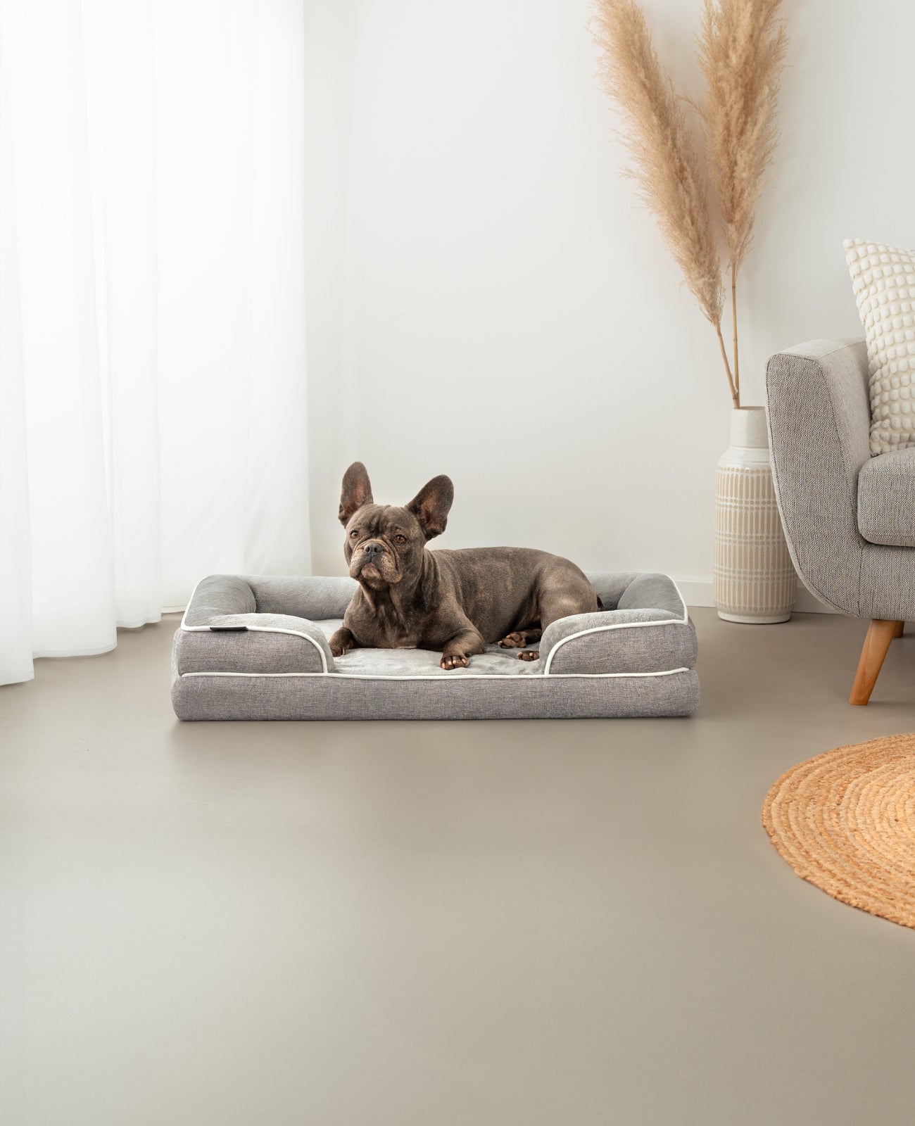 lionto Cama ortopédica para perros, borde elevado, antideslizante, varios tallas