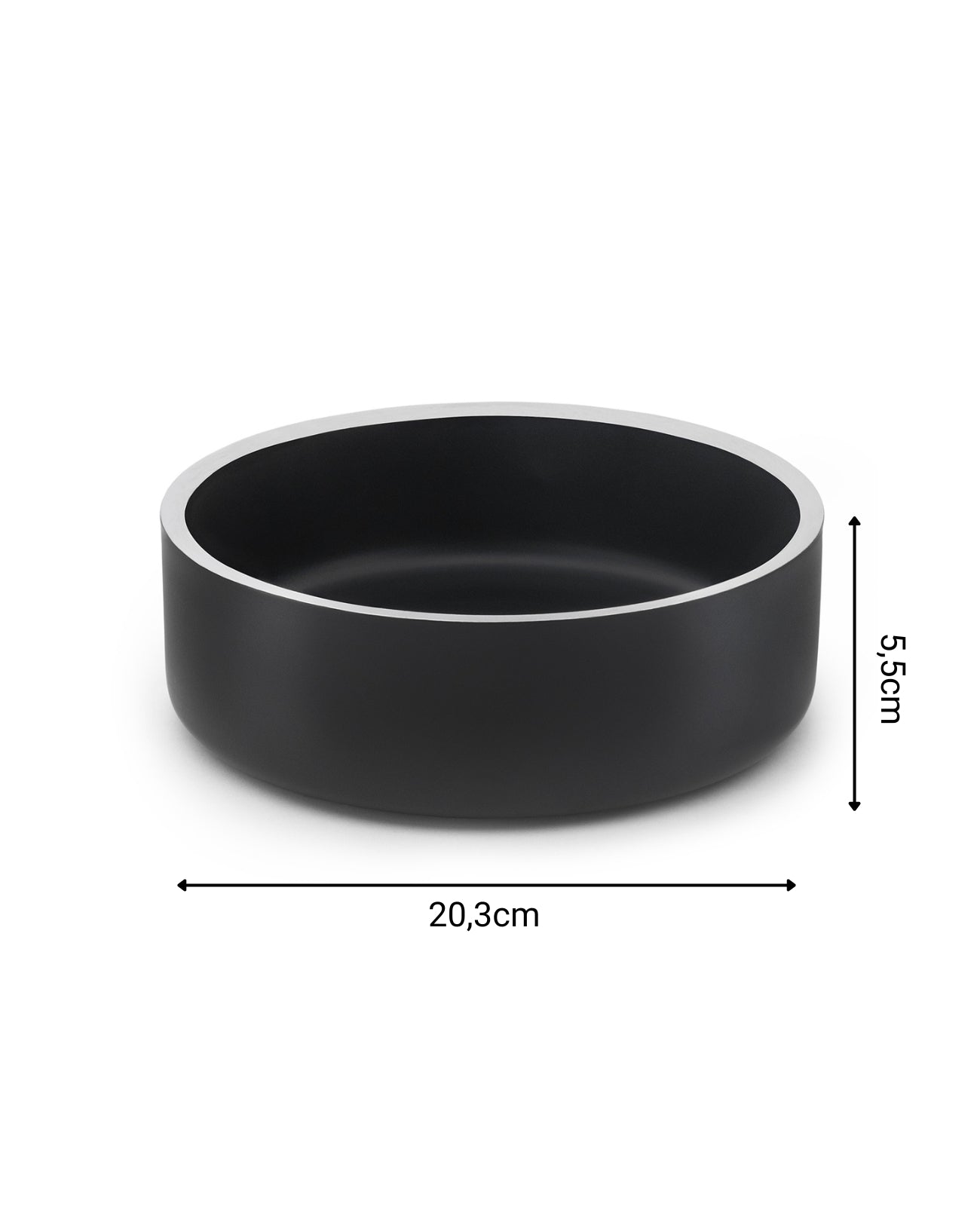 Comedero de acero inoxidable, negro