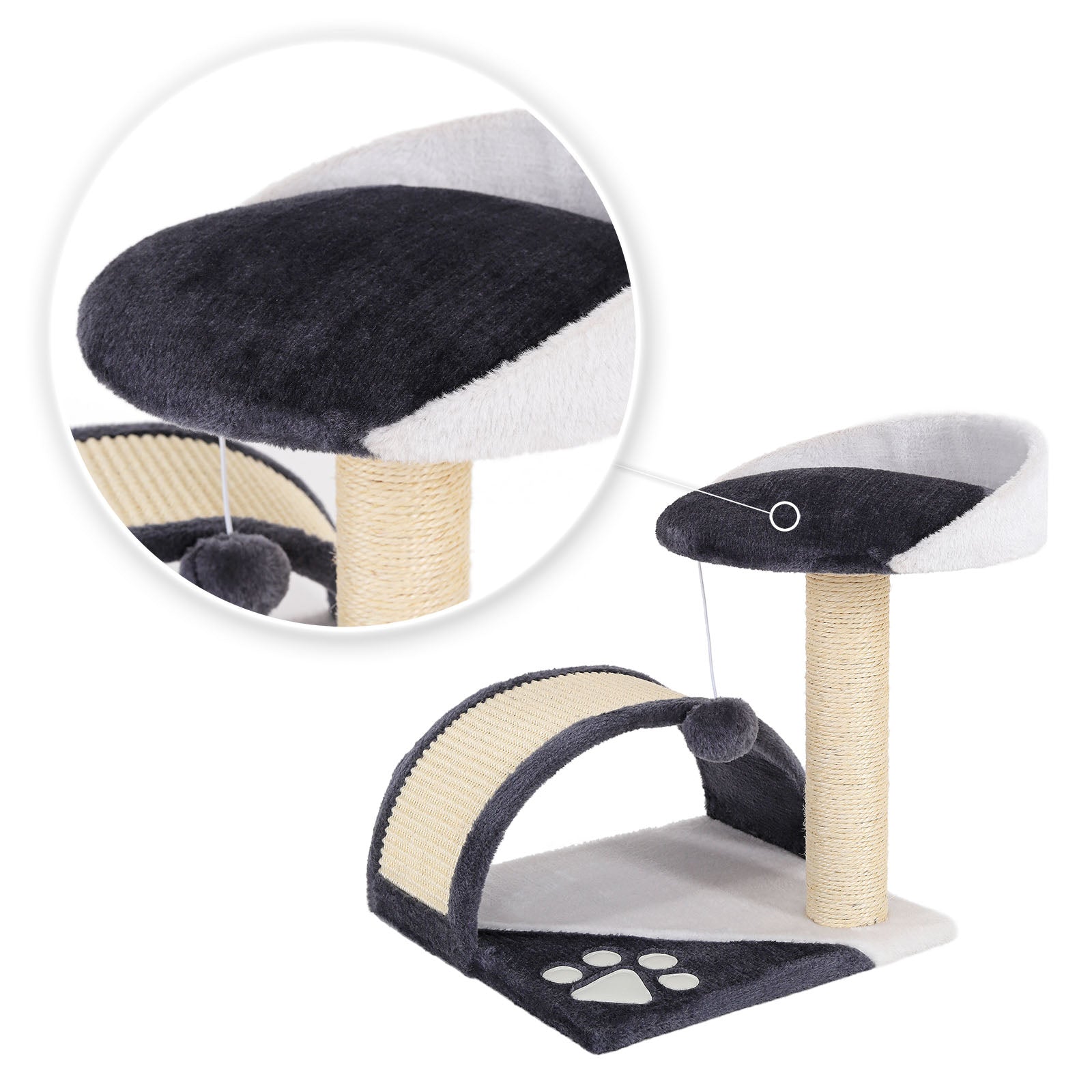 Poste rascador para gatos altura 43 cm