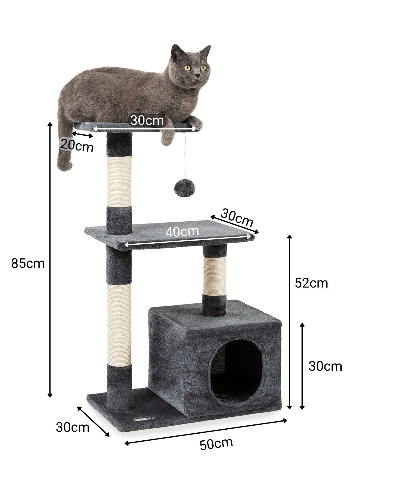 Árbol rascador para gatos árbol para escalar altura 85 cm varios colores