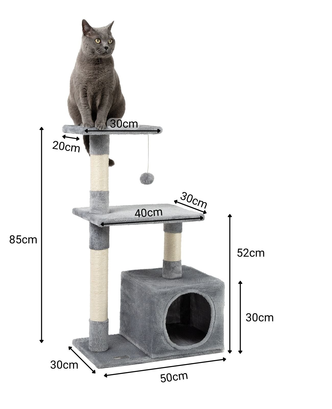 Árbol rascador para gatos árbol para escalar altura 85 cm varios colores
