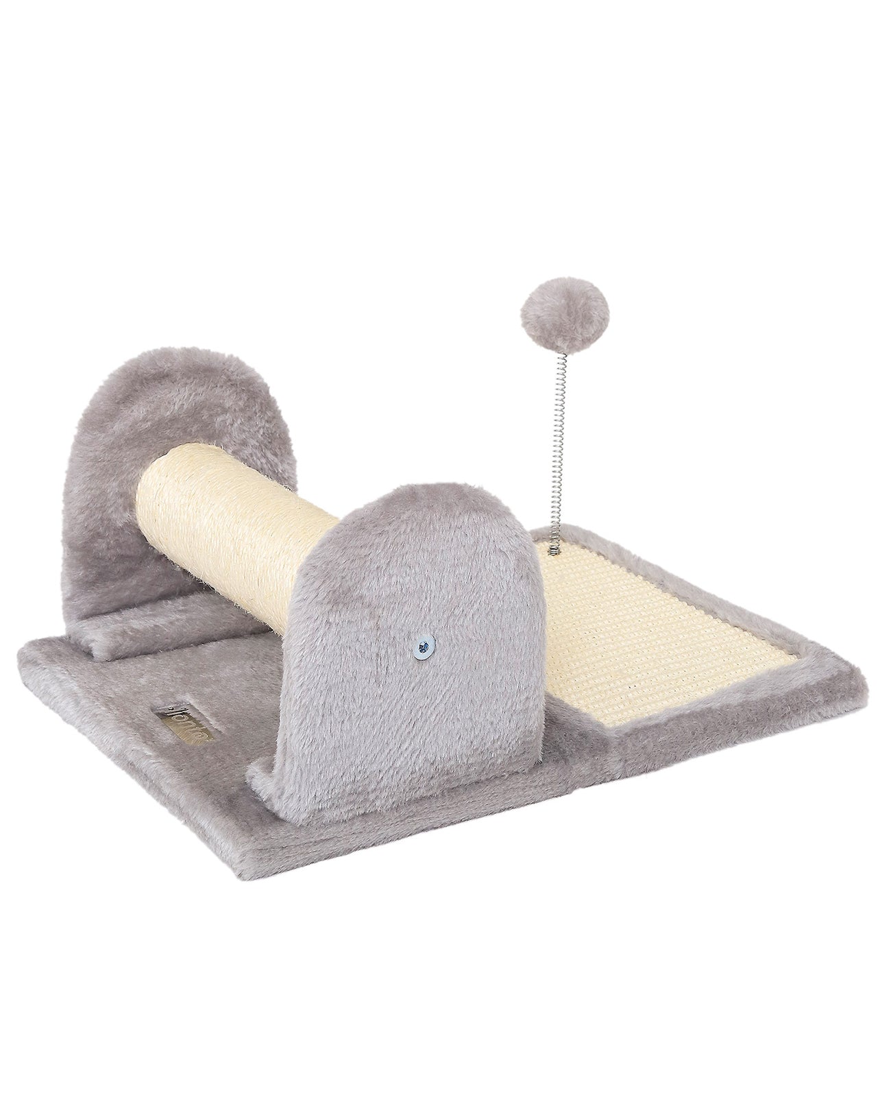 Rascador con peluche y pelota de juego