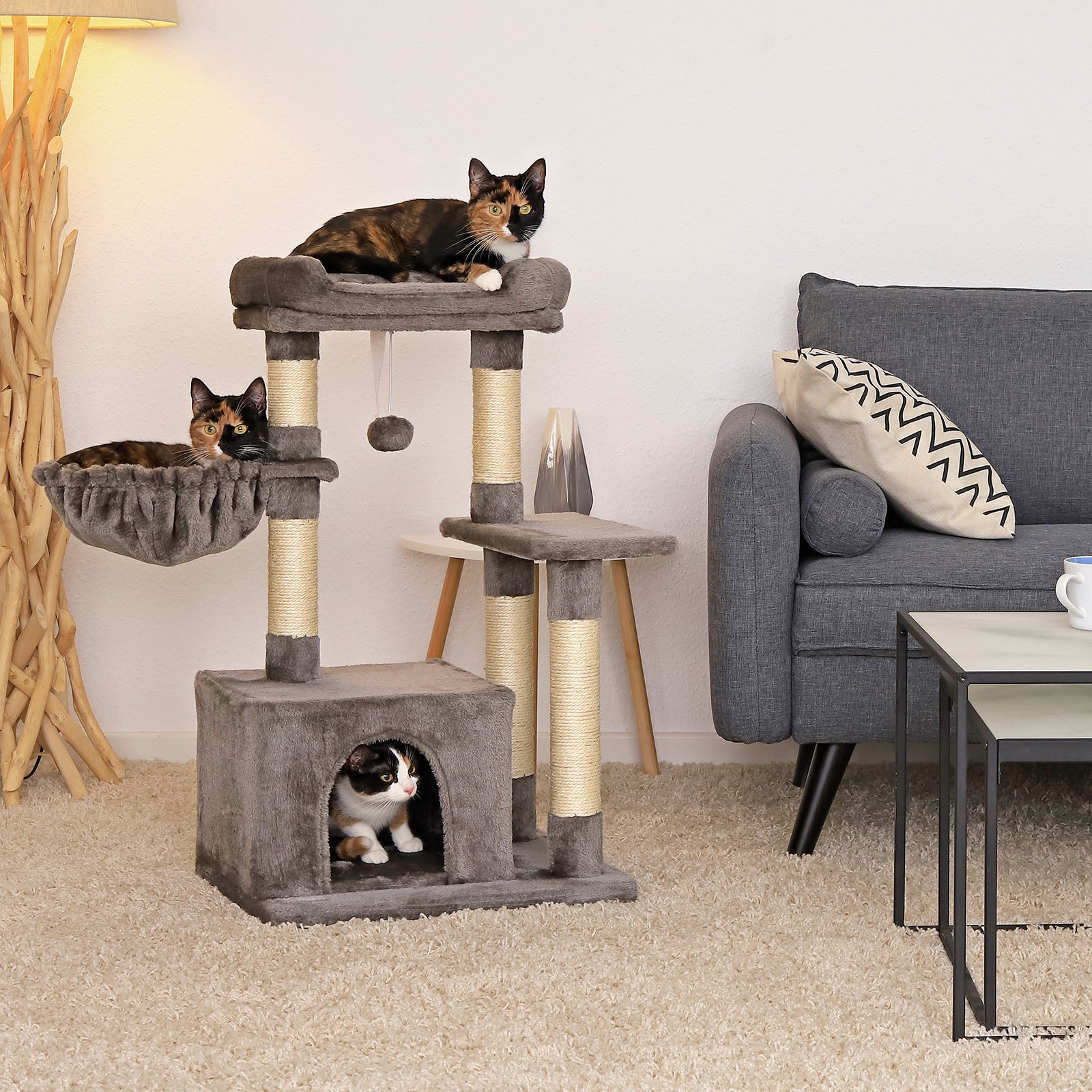 Poste rascador para gatos altura 85 cm