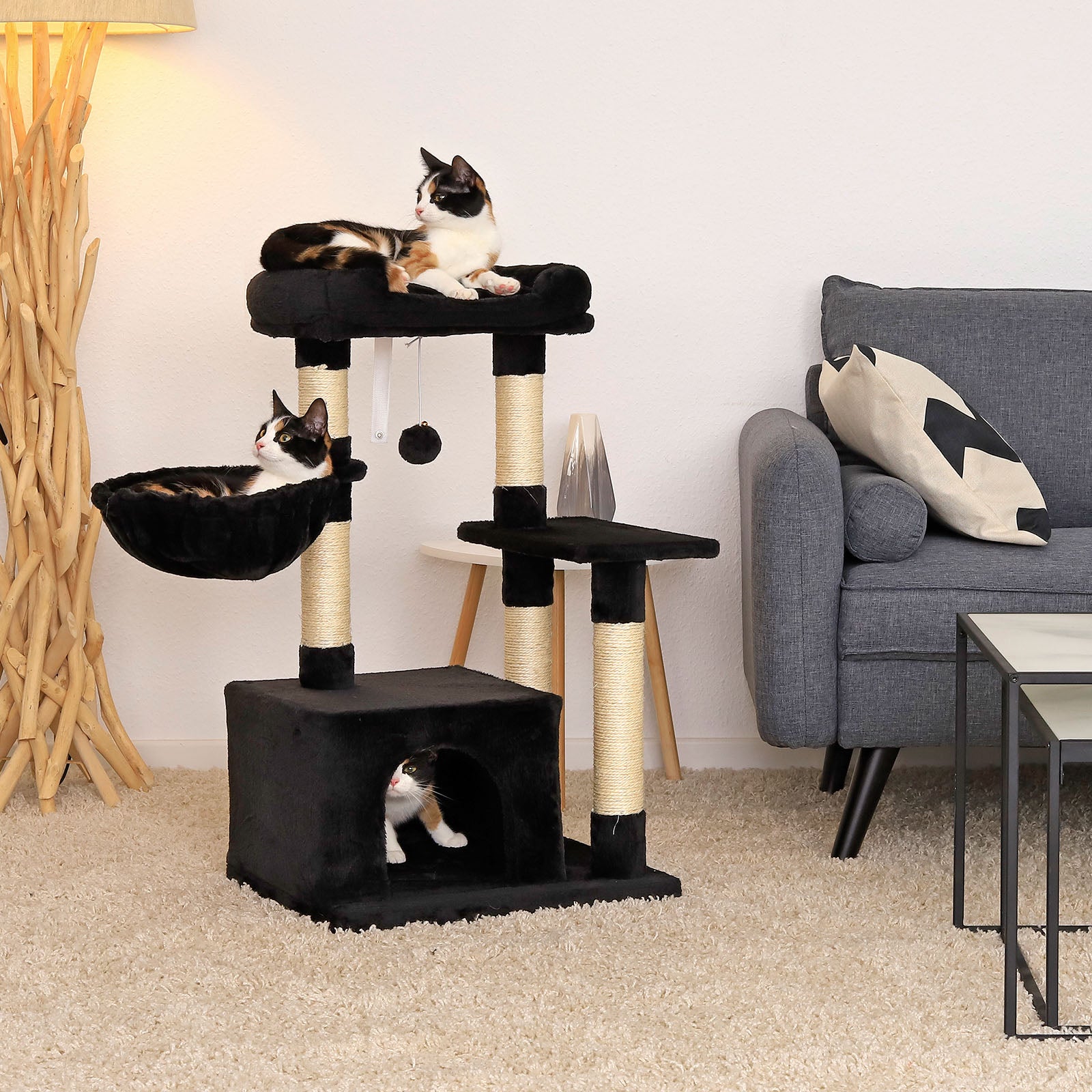Poste rascador para gatos altura 85 cm