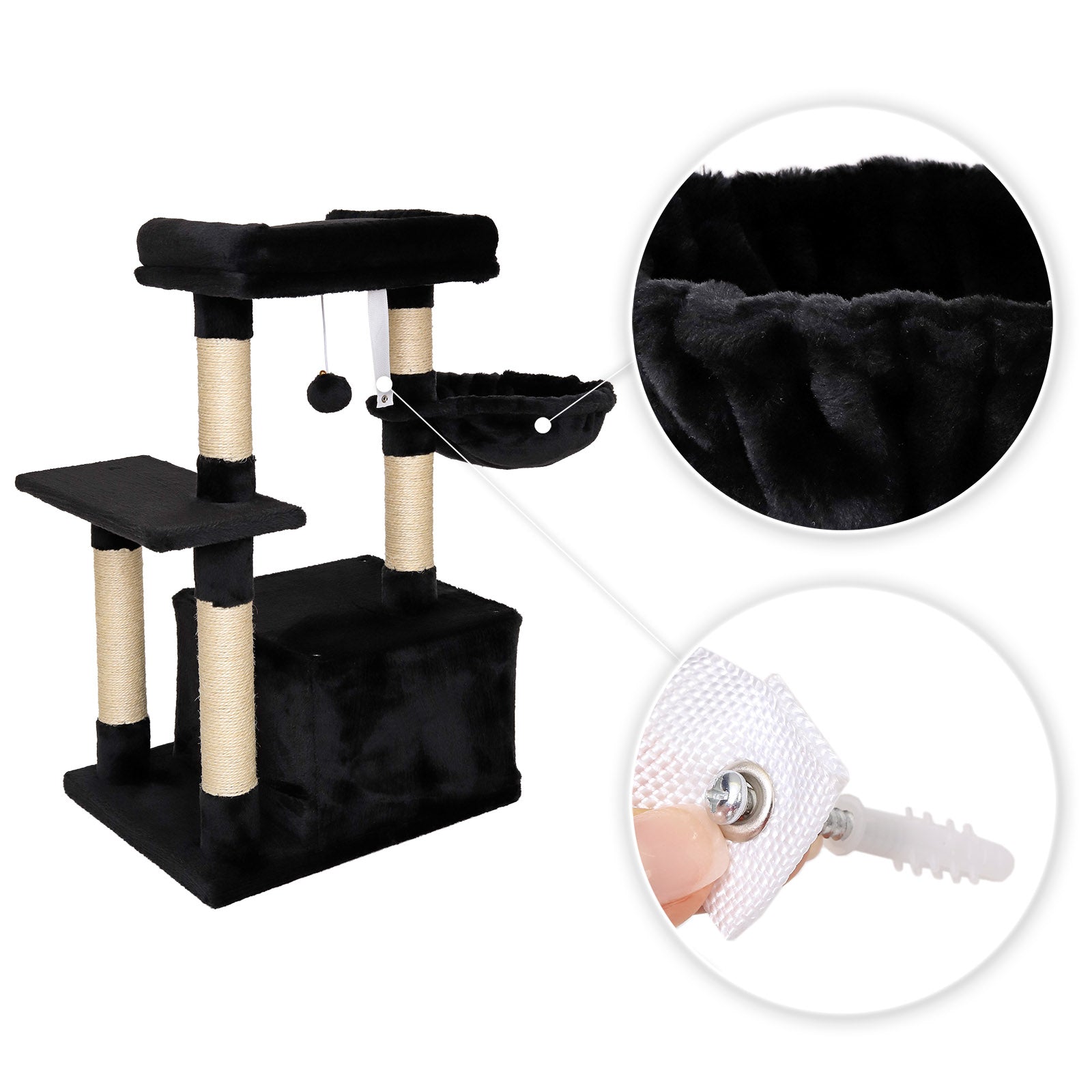 Poste rascador para gatos altura 85 cm