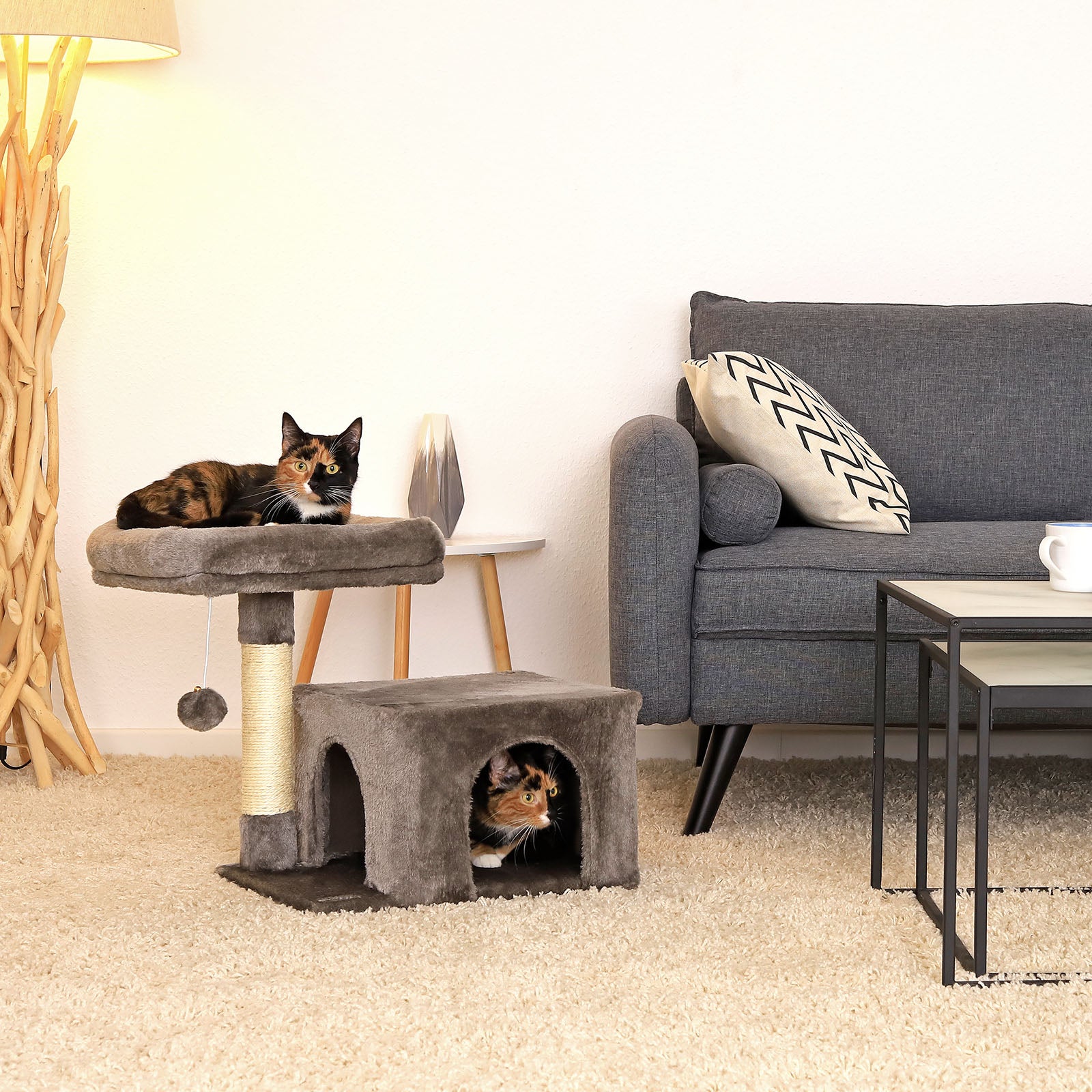Poste rascador para gatos altura 50 cm