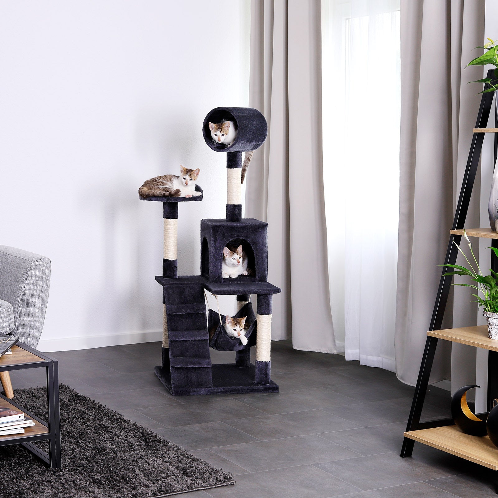 Poste rascador para gatos altura 133 cm