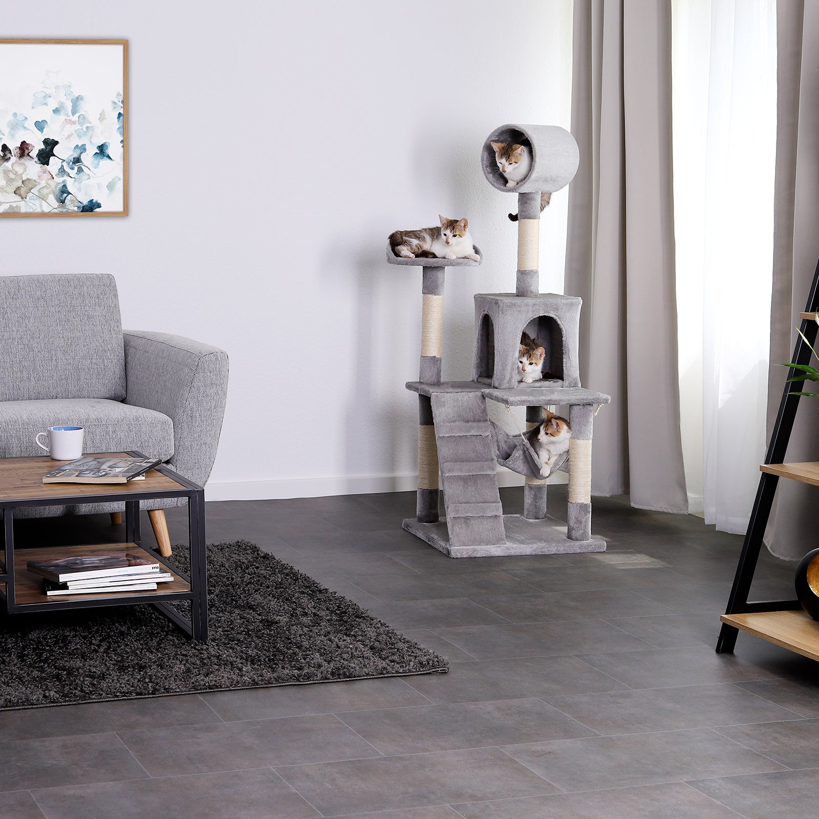 Poste rascador para gatos altura 133 cm