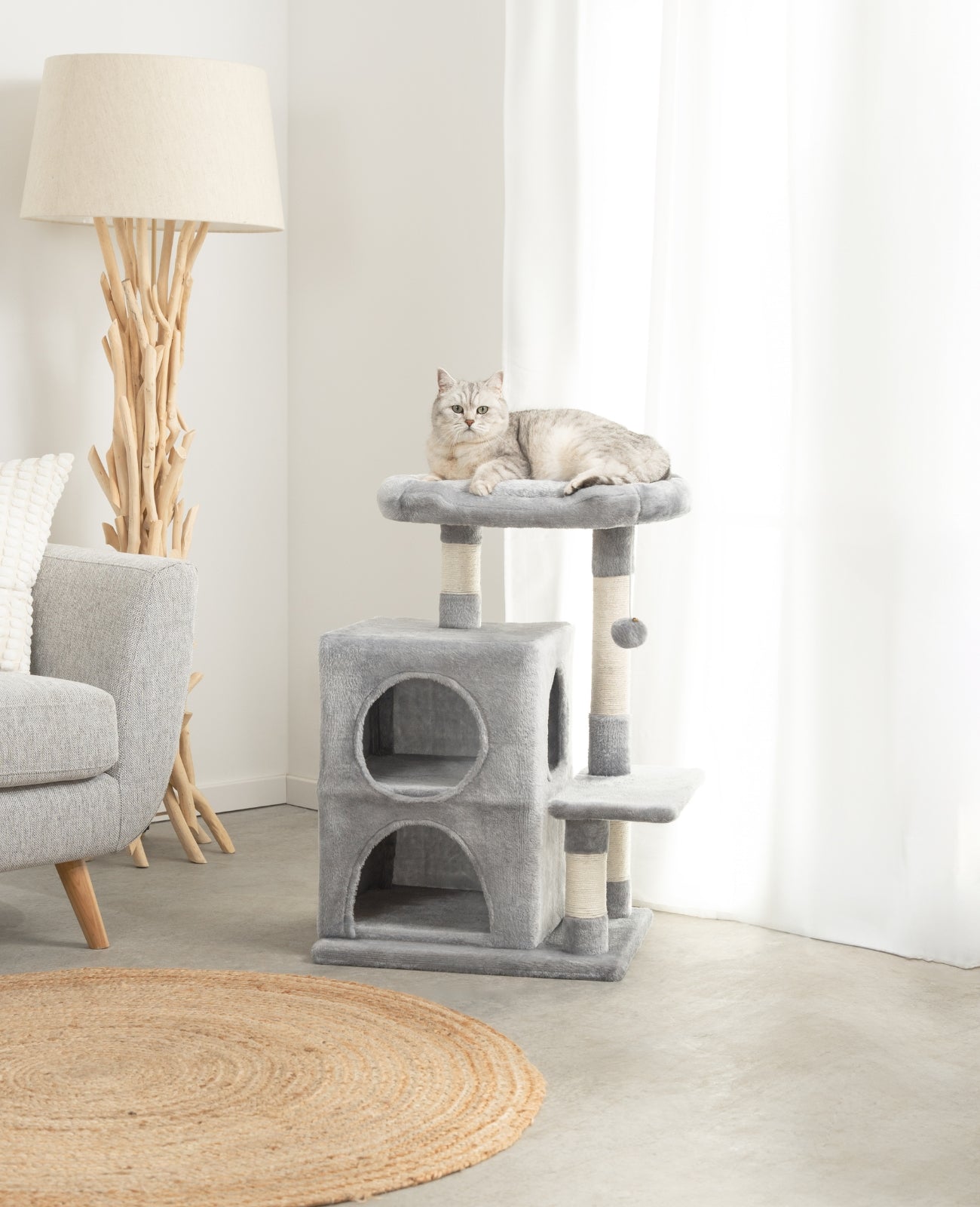 Poste rascador para gatos, 80 cm