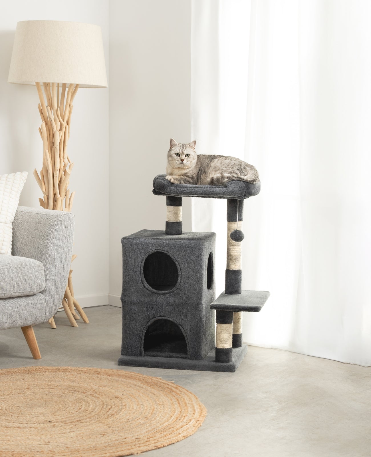 Poste rascador para gatos, 80 cm