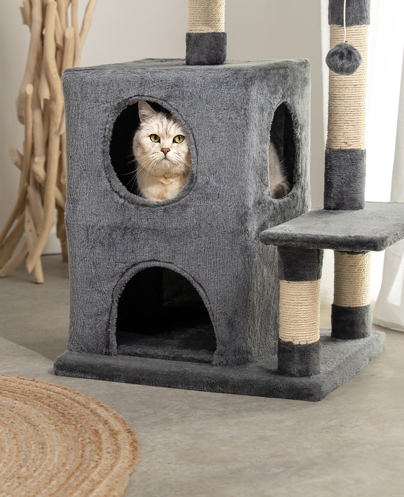 Poste rascador para gatos, 80 cm