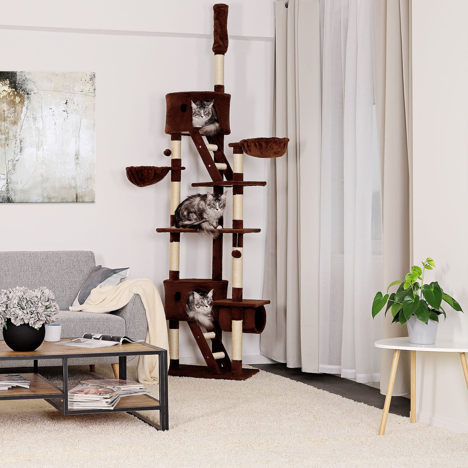 Árbol para gatos XXL de altura regulable