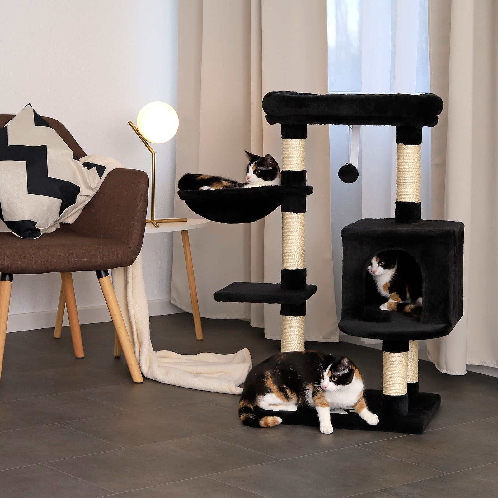 Poste rascador para gatos altura 93 cm