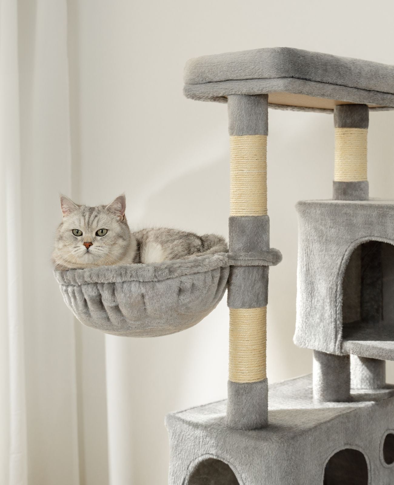 Poste rascador para gatos, 140 cm