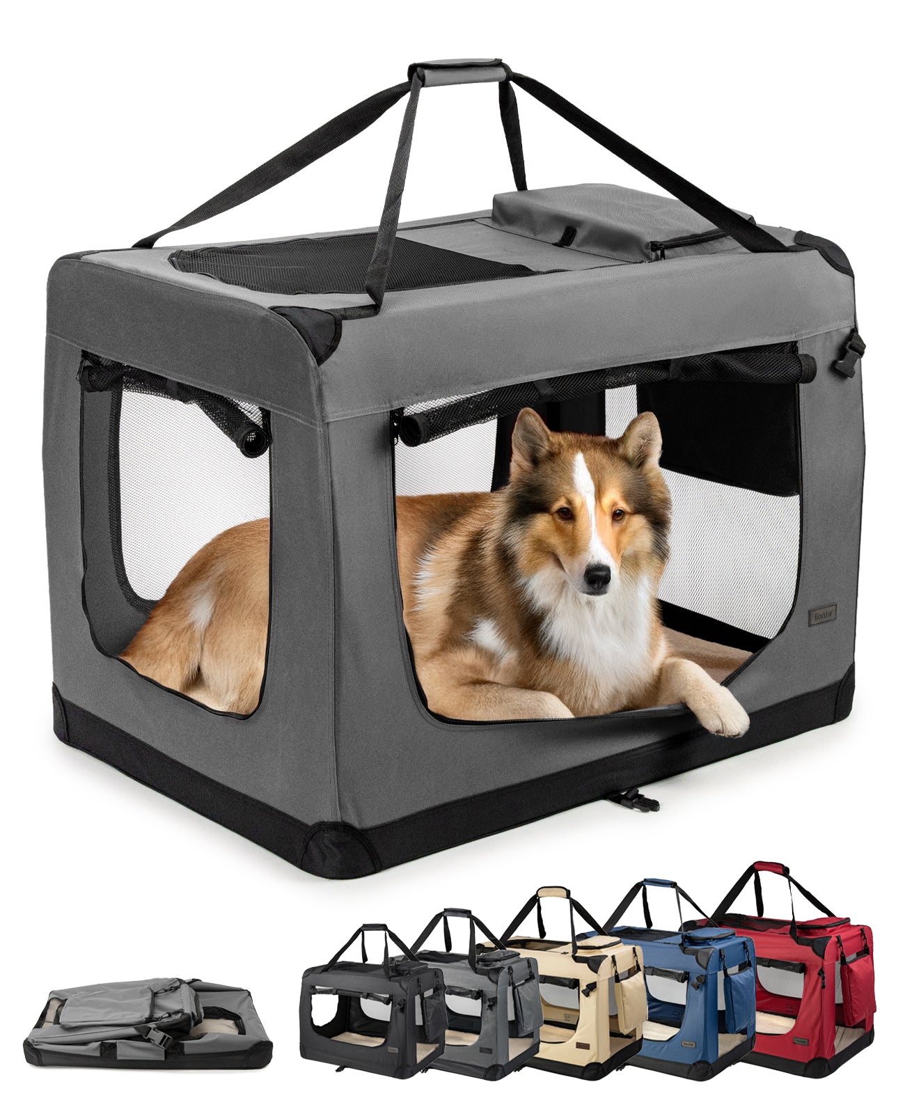 Zusammenklappbare Hundetransportkiste
