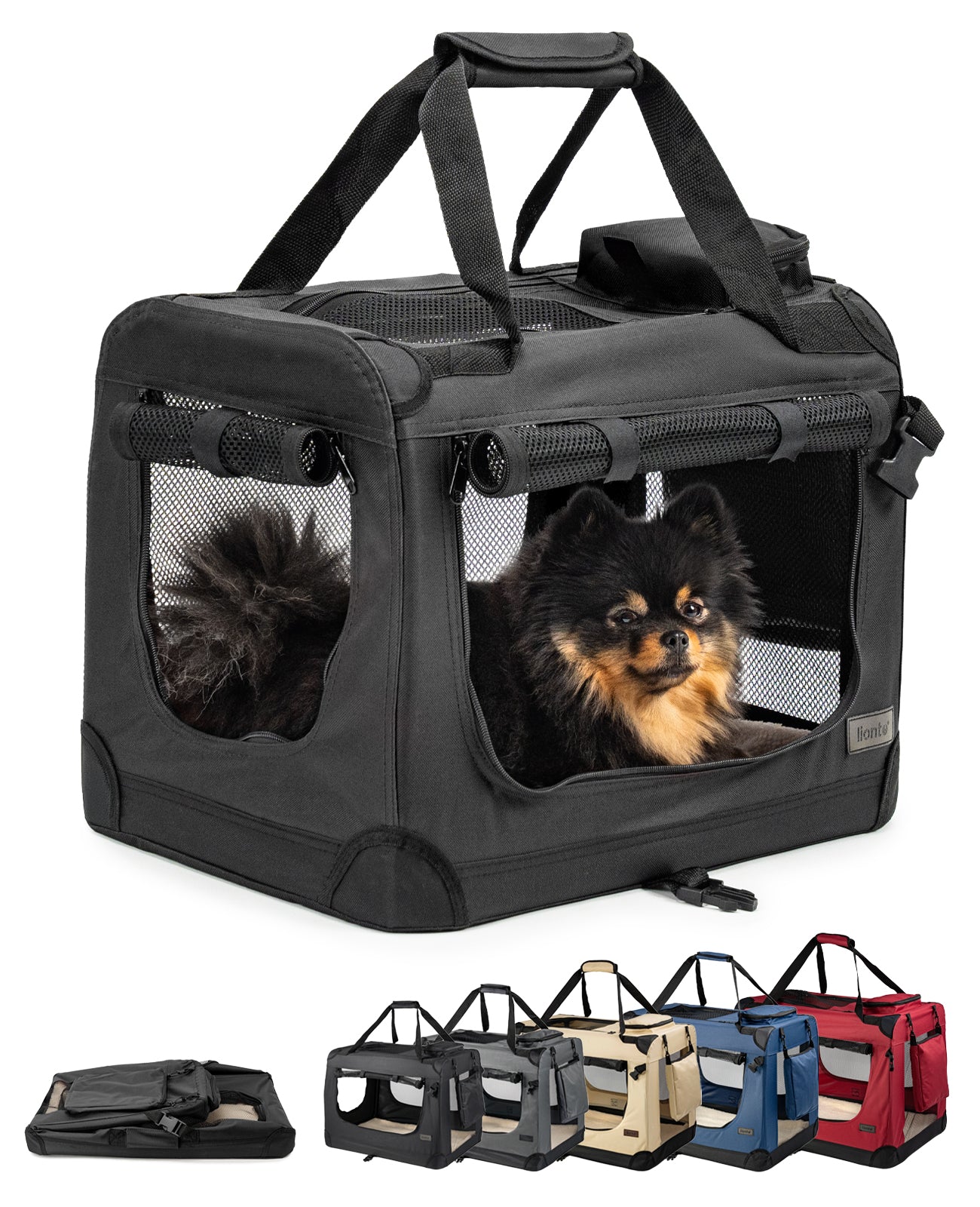 Zusammenklappbare Hundetransportkiste