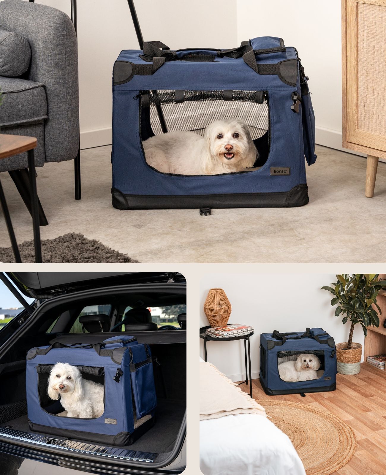 Zusammenklappbare Hundetransportkiste