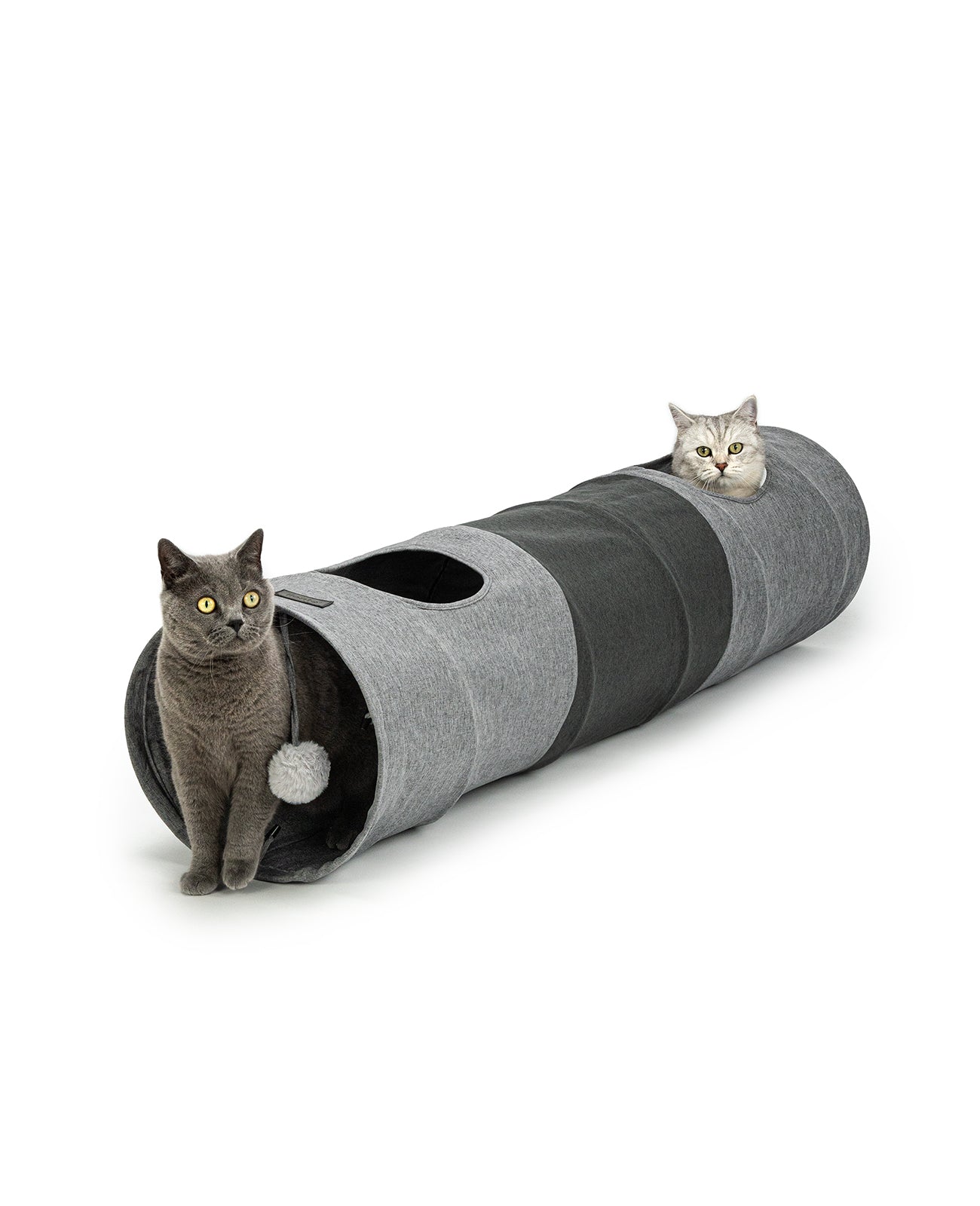 Túnel para gatos con pelota de juego