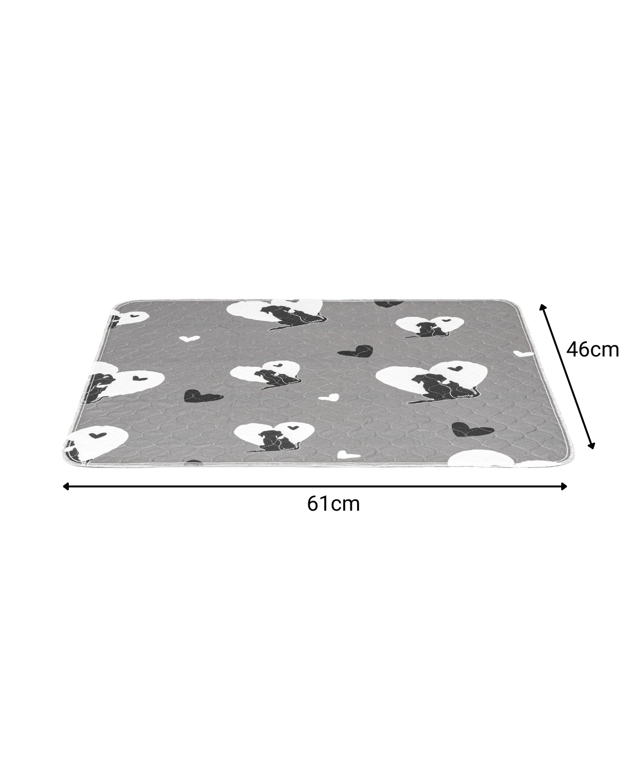lionto Alfombrillas reutilizables para cachorros, set de 2, gris